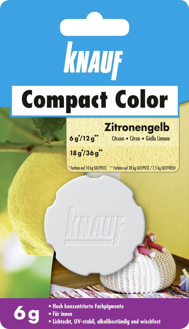 KNAUF Gips-Kalk-Putz Knauf Farbpigment Compact Color 6 g, zitronengelb