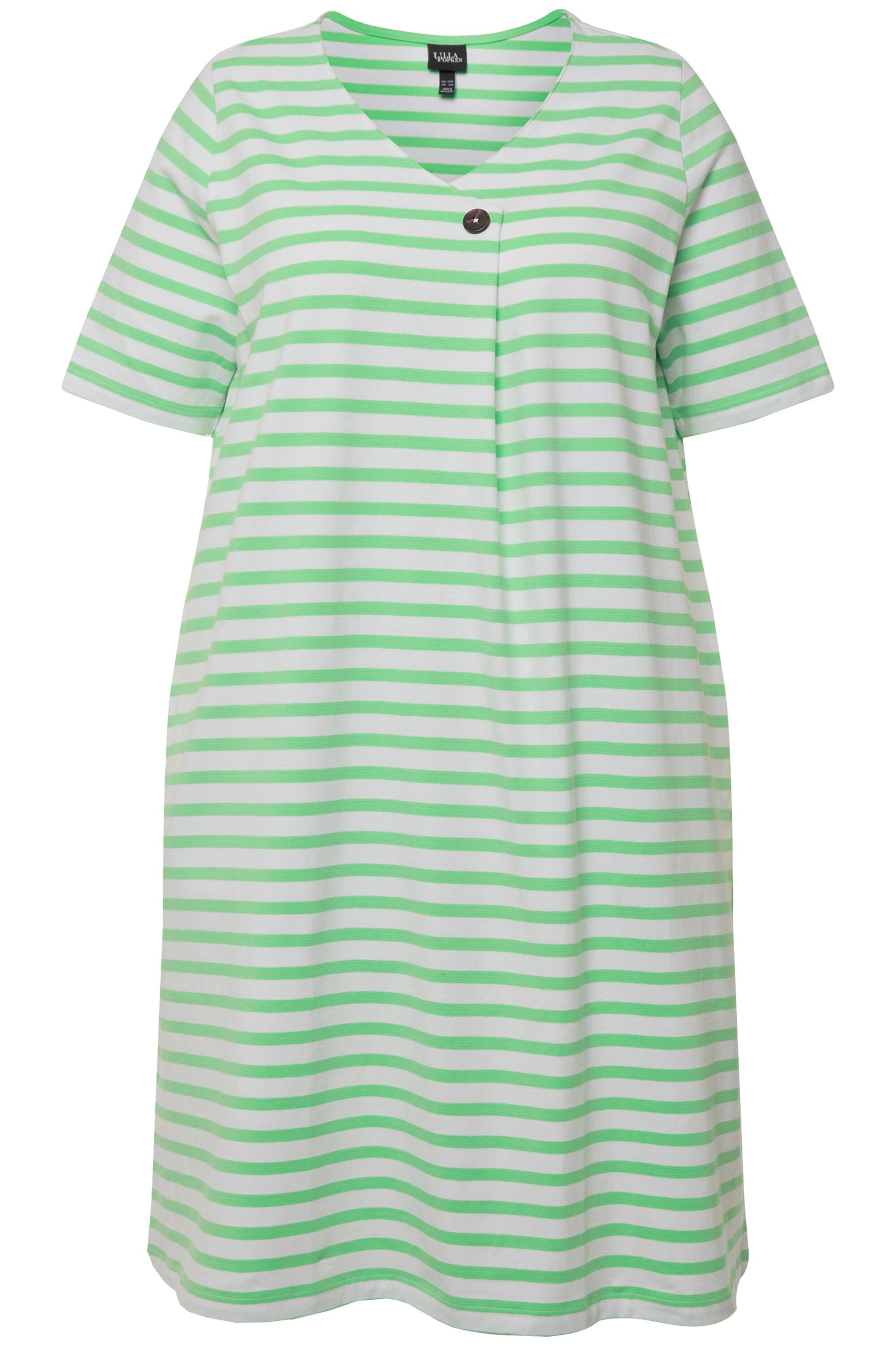 Ulla Popken Jerseykleid Midikleid Ringel A-Linie günstig online kaufen