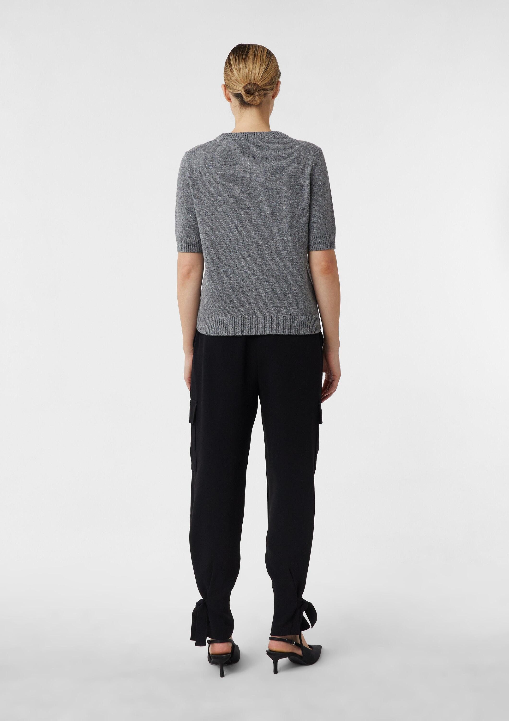 comma 7/8-Hose Hose Cargohose mit Bindedetail am Saum