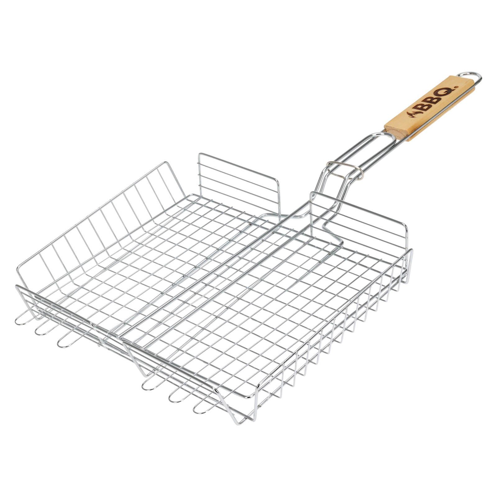 HAC24 Grillrost Grillkorb Gemüse Grillschale BBQ Grillpfanne Grillguthalter (1-St), Verchromter Stahl