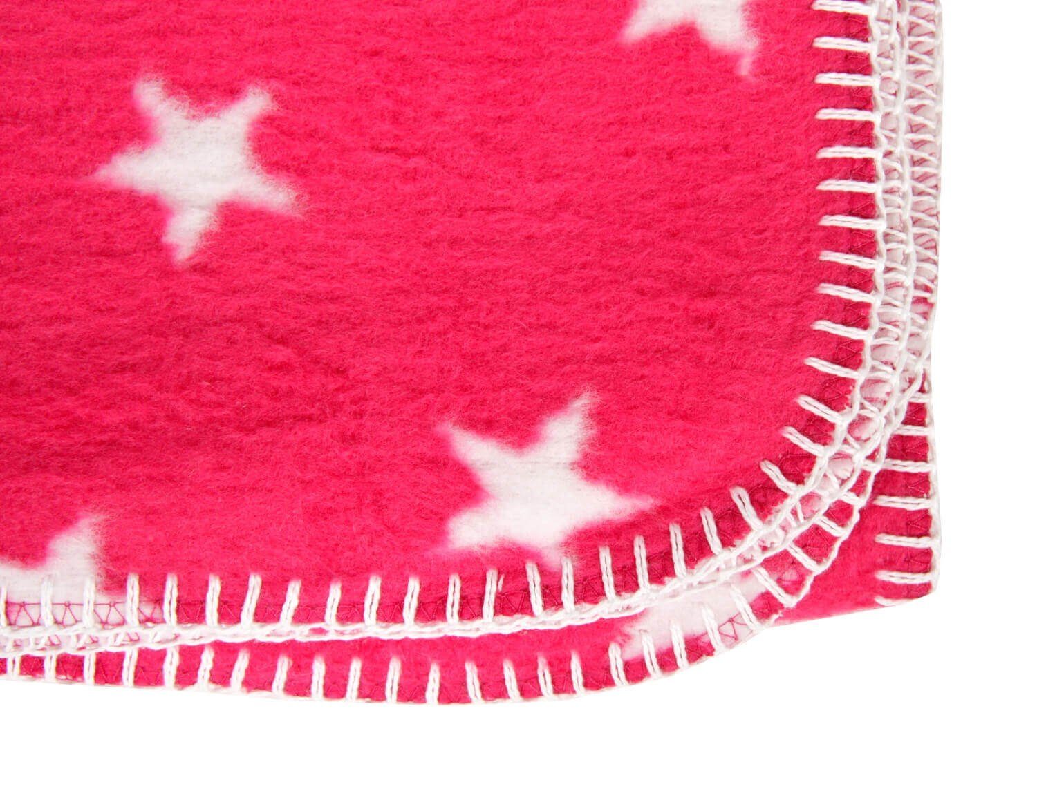 75 Wolldecke Sternen Yogilino® 100 mit weißen regional yogabox, hergestellt pink x cm,