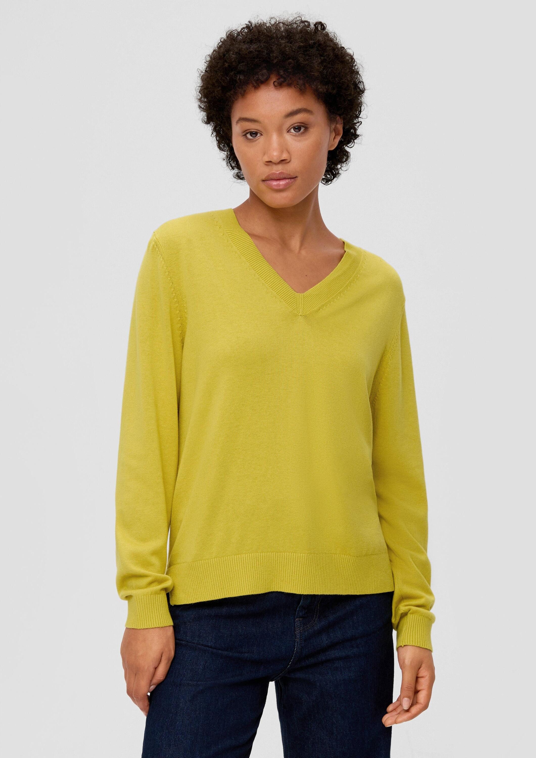 s.Oliver Longpullover Strickpullover Strickpullover aus Viskosemix