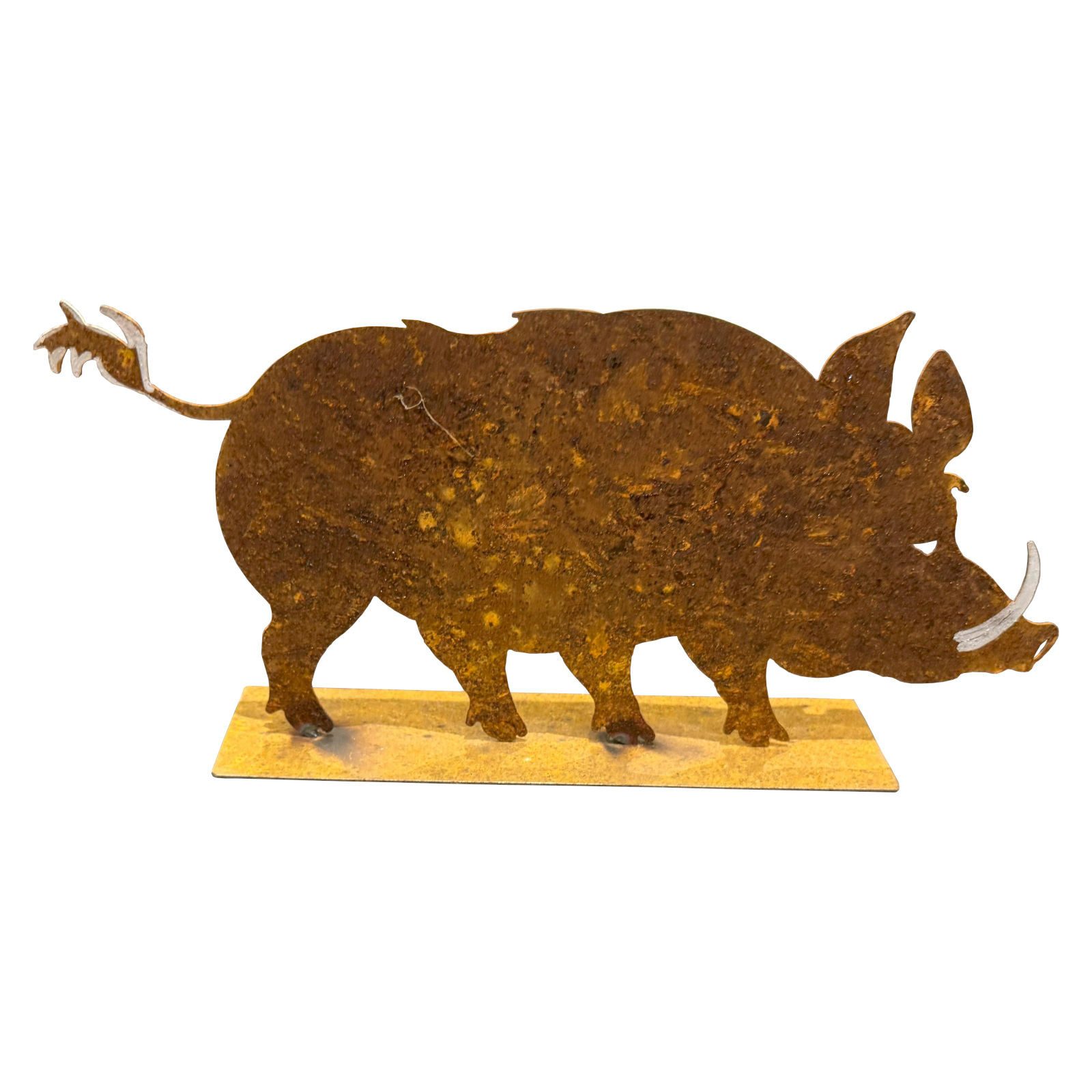 ZGM Dekofigur Rost Deko Wildschwein Fredl, Edle Handwerkskunst für Garten und Ter...