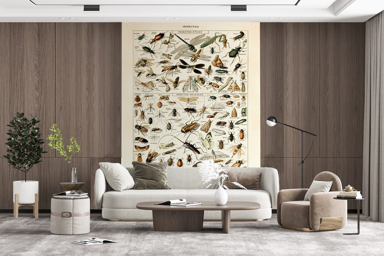 (4 - - Montagefertig St), Gestaltung, Wohnzimmer, Tiere Fototapete Wandtapete bedruckt, Vinyl Matt, MuchoWow für Insekten Tapete