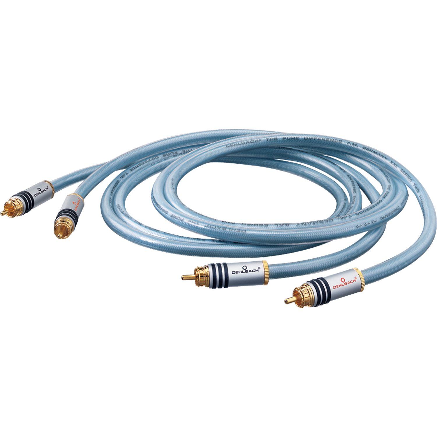 OEHLBACH Series 2 High End symmetrisches Audio NF Cinch Kabel 1 Paar Audio-Kabel, 2 x Cinch, 2 x Cinch (150 cm), Hochwertiges Kupfer, Flexibel