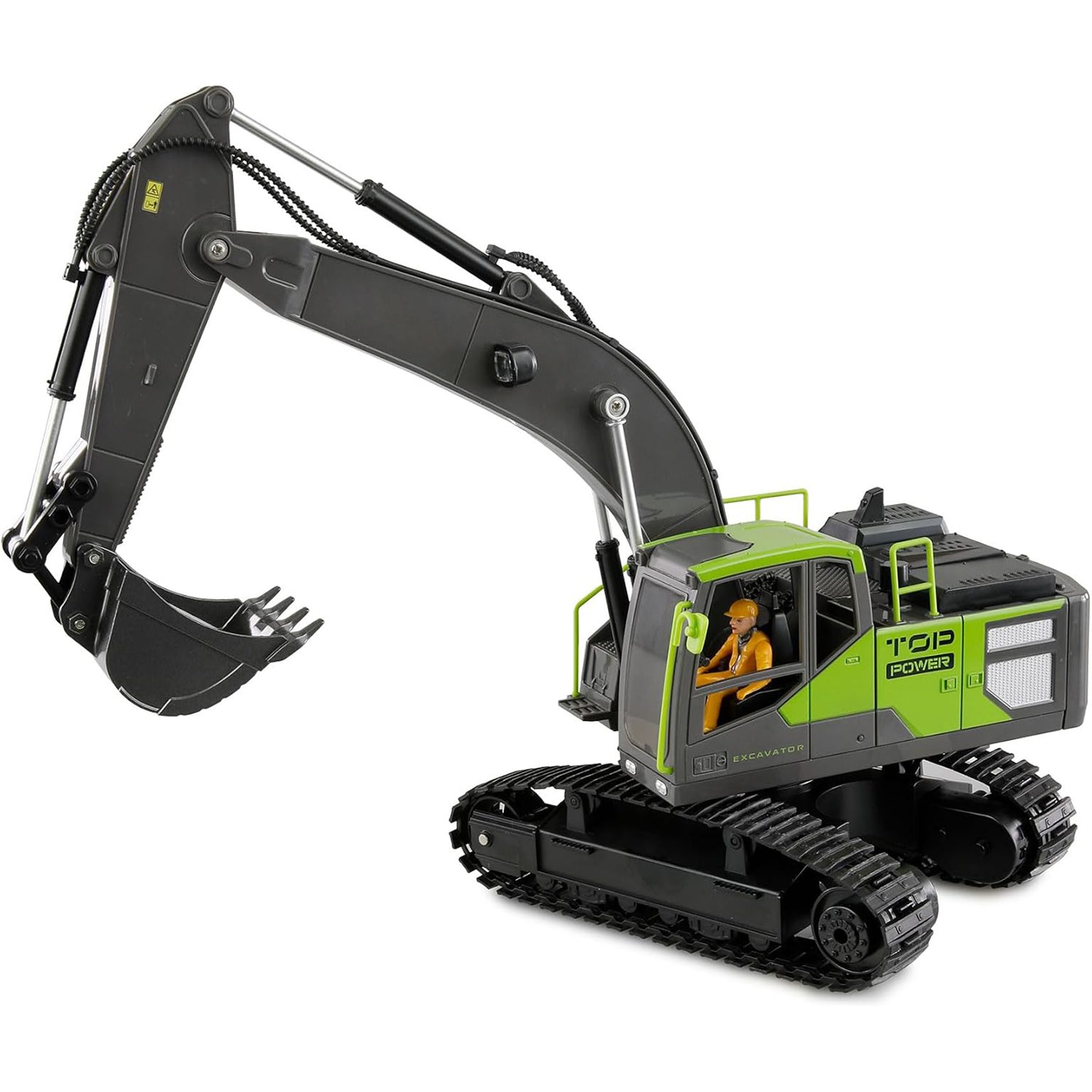 Esun RC-Bagger Ferngesteuerter Bagger, RC Kettenbagger Spielzeug mit Akku, 2,4 GHz (Packung, Komplettset), Metallschaufel, Baustellenfahrzeuge ab 6 Jahre