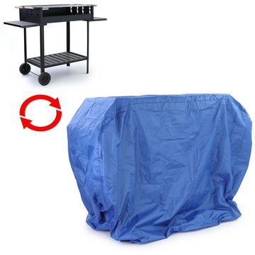 RAMROXX Grillabdeckhaube Premium Grillabdeckung Schutzhülle Cover BBQ Grill Schutz Blau M 145x117x61cm