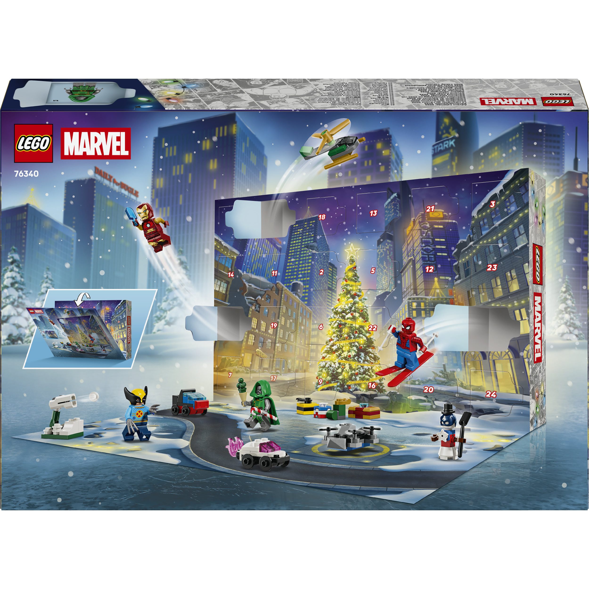 LEGO® Spielzeug-Adventskalender Adventskalender 2026 (76340), LEGO Super Heroes (317-tlg), Made in Europe