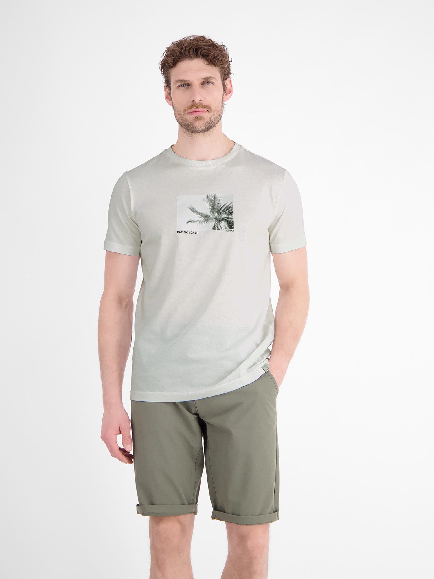 LERROS T-Shirt Baumwoll T-Shirt mit Motiv-Print und bequemem Rundkragen