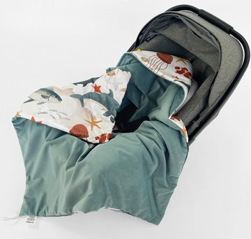 Einschlagdecke Leichte Einschlagdecke Babyschale Autositz mit Klettverschluss, BABEES