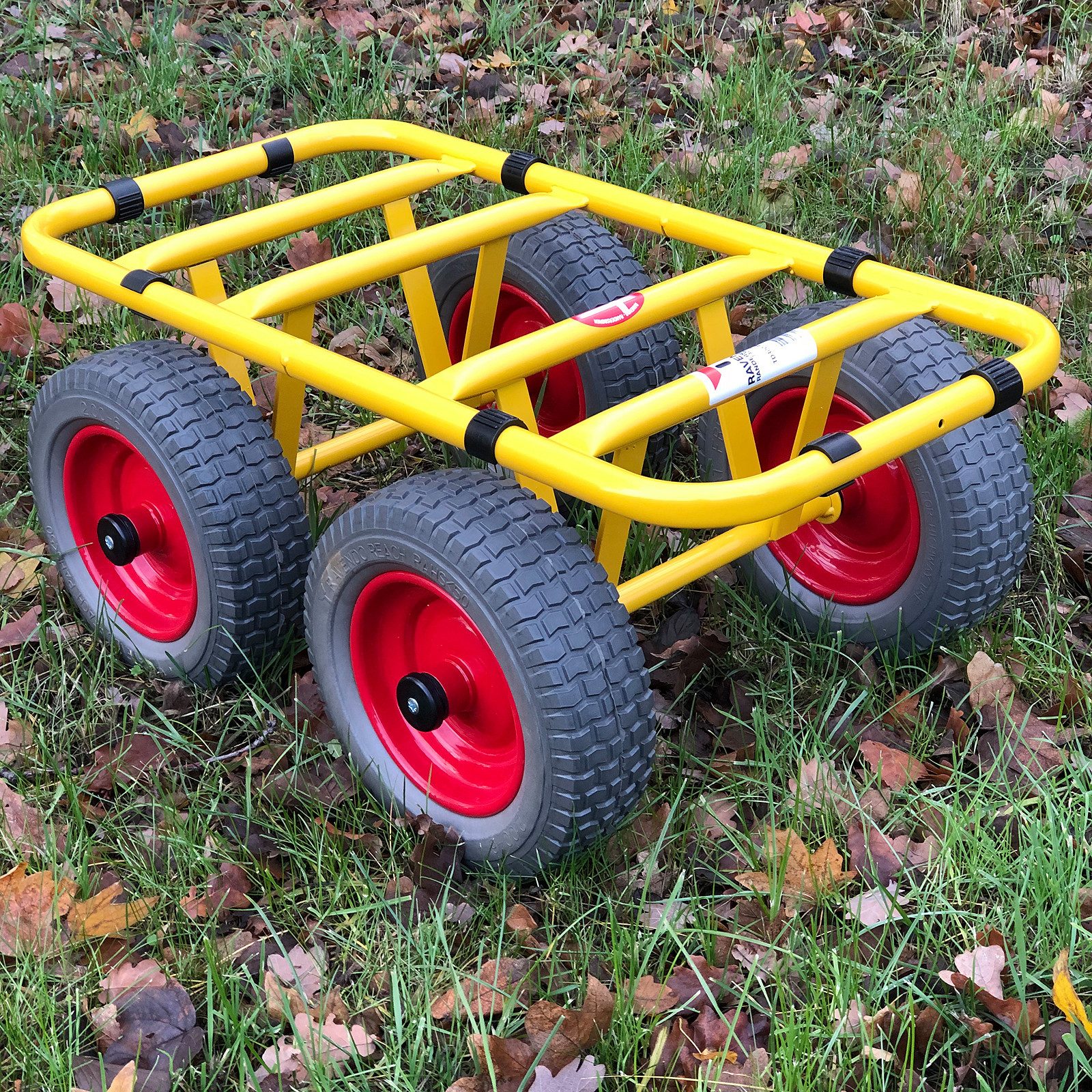 Ravendo Transportwagen Transportwagen Dolly 4 Rad 300 Kg Pannensicher TD 300-4W PU