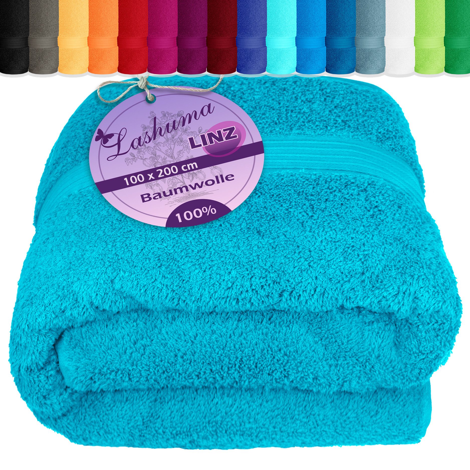 Lashuma Saunatuch XXL Handtuch, Frottee (1-St), Badetuch Damen & Badehandtuch Herren 100x200 cm - Saunahandtuch 80x220