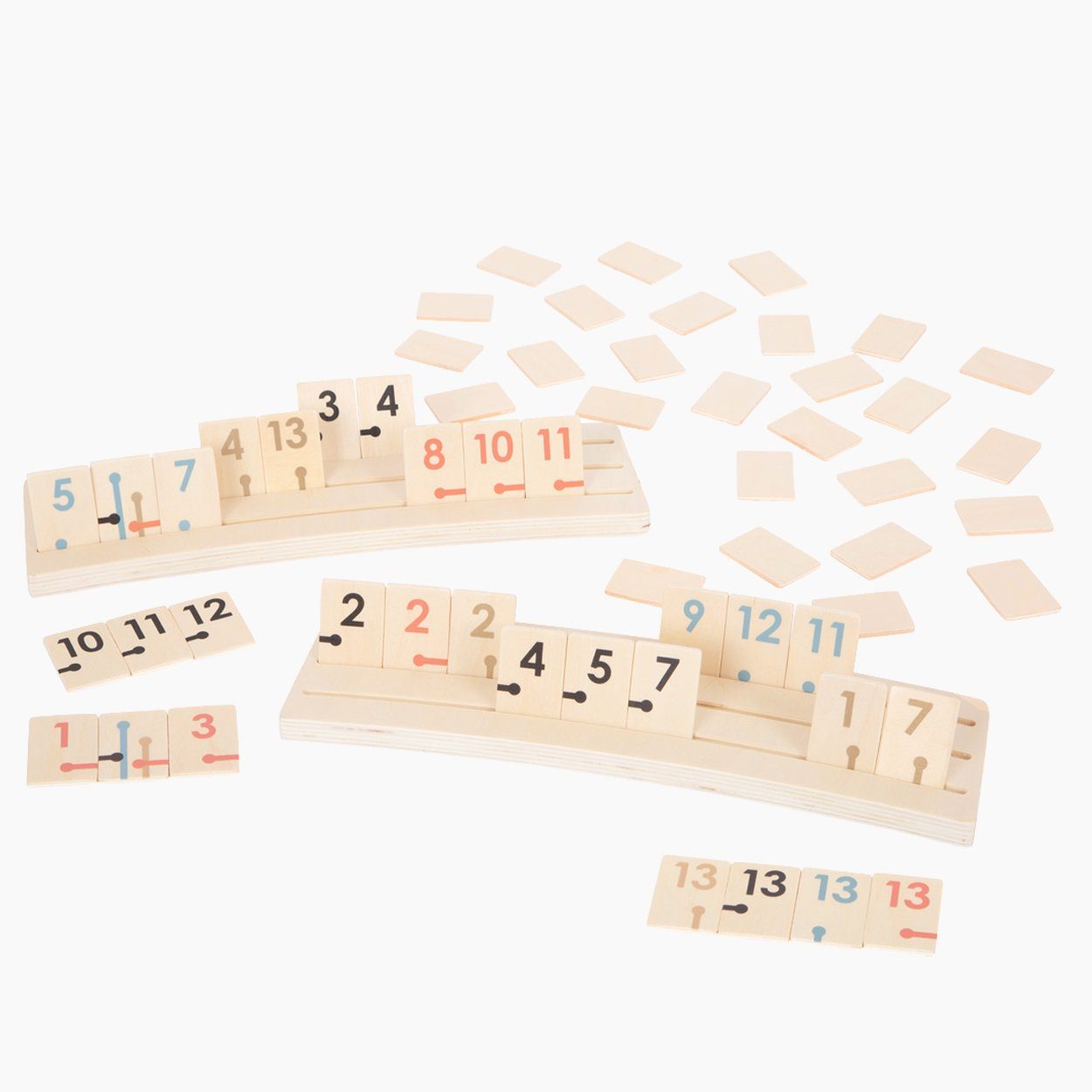 Small Foot Spielesammlung Rummy Gold Edition, familienspiel, Gut sichtbare Farbkontraste und Symbole