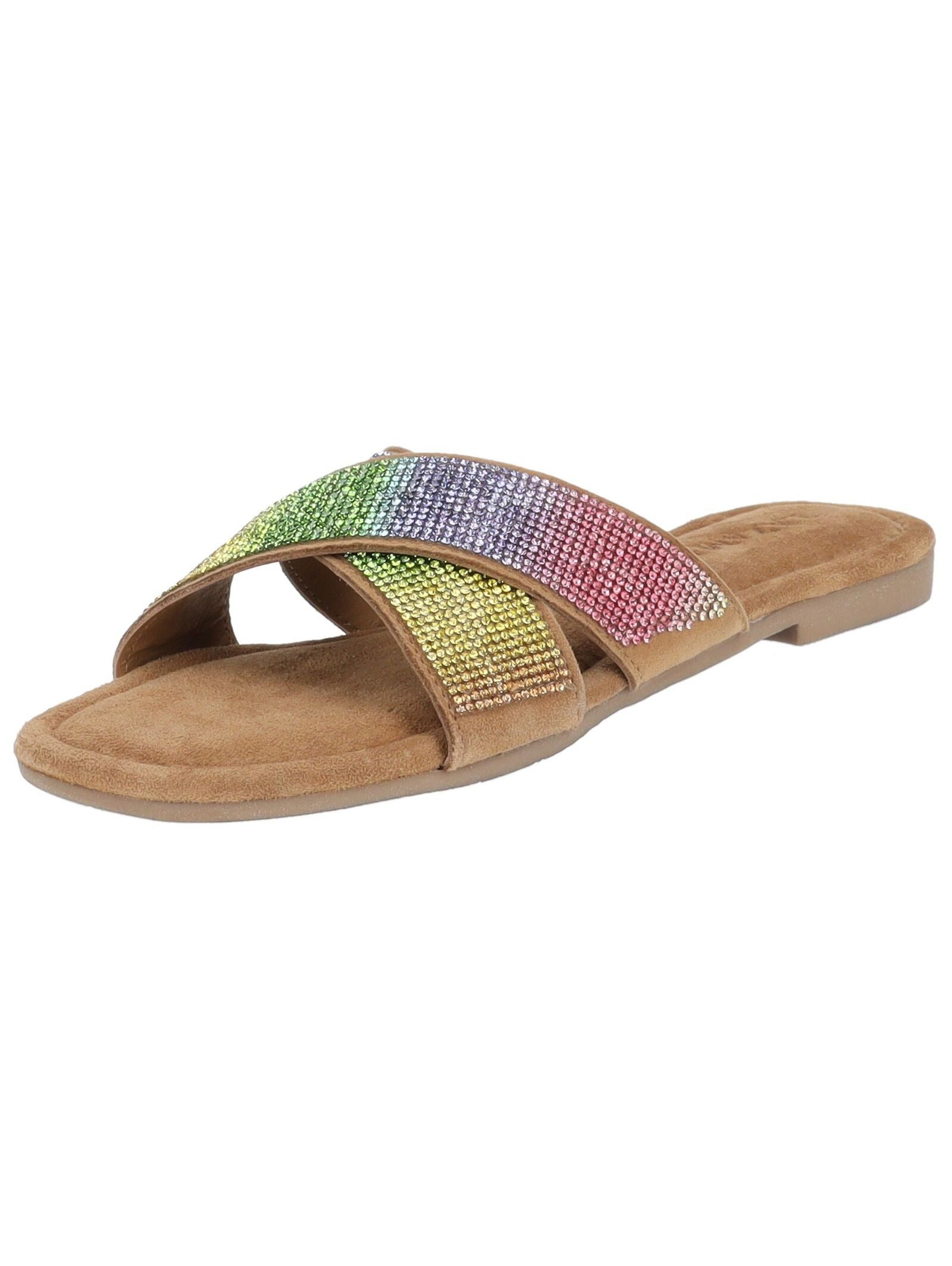 Lazamani Pantoletten Veloursleder/Textil Pantolette günstig online kaufen