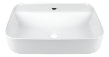 aquaSu Aufsatzwaschbecken kaleSi (Aufsatz-Waschtisch, 1-St., Aufsatzwaschtisch), 50 cm, Keramik, Weiß, 561051
