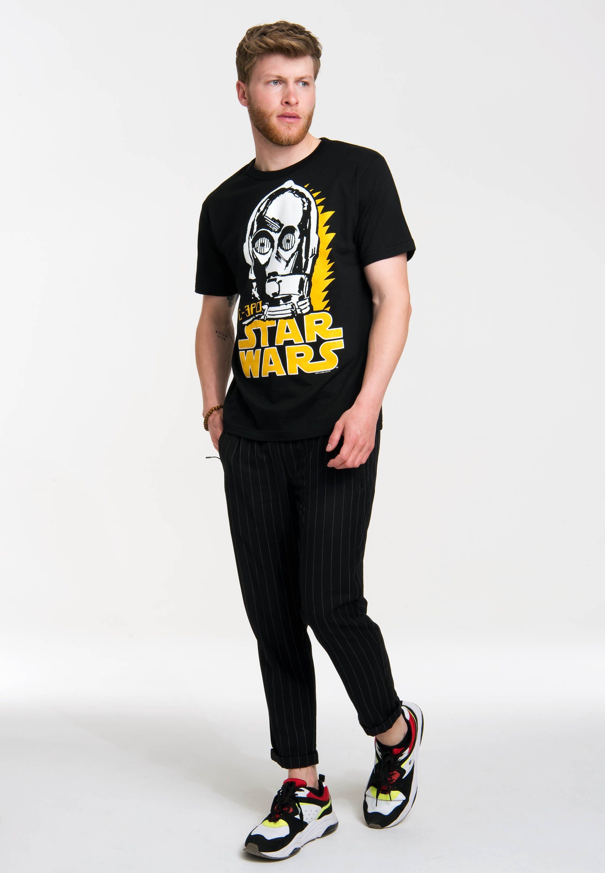 - coolem mit LOGOSHIRT Sterne C-3PO T-Shirt Krieg der Frontprint