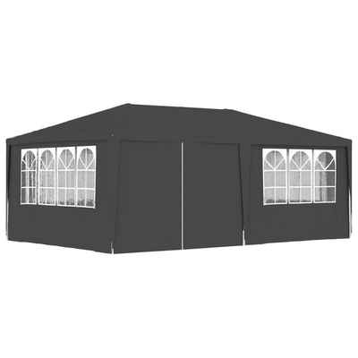 vidaXL Partyzelt Profi-Partyzelt mit Seitenwänden 4×6 m Anthrazit 90 g/m²