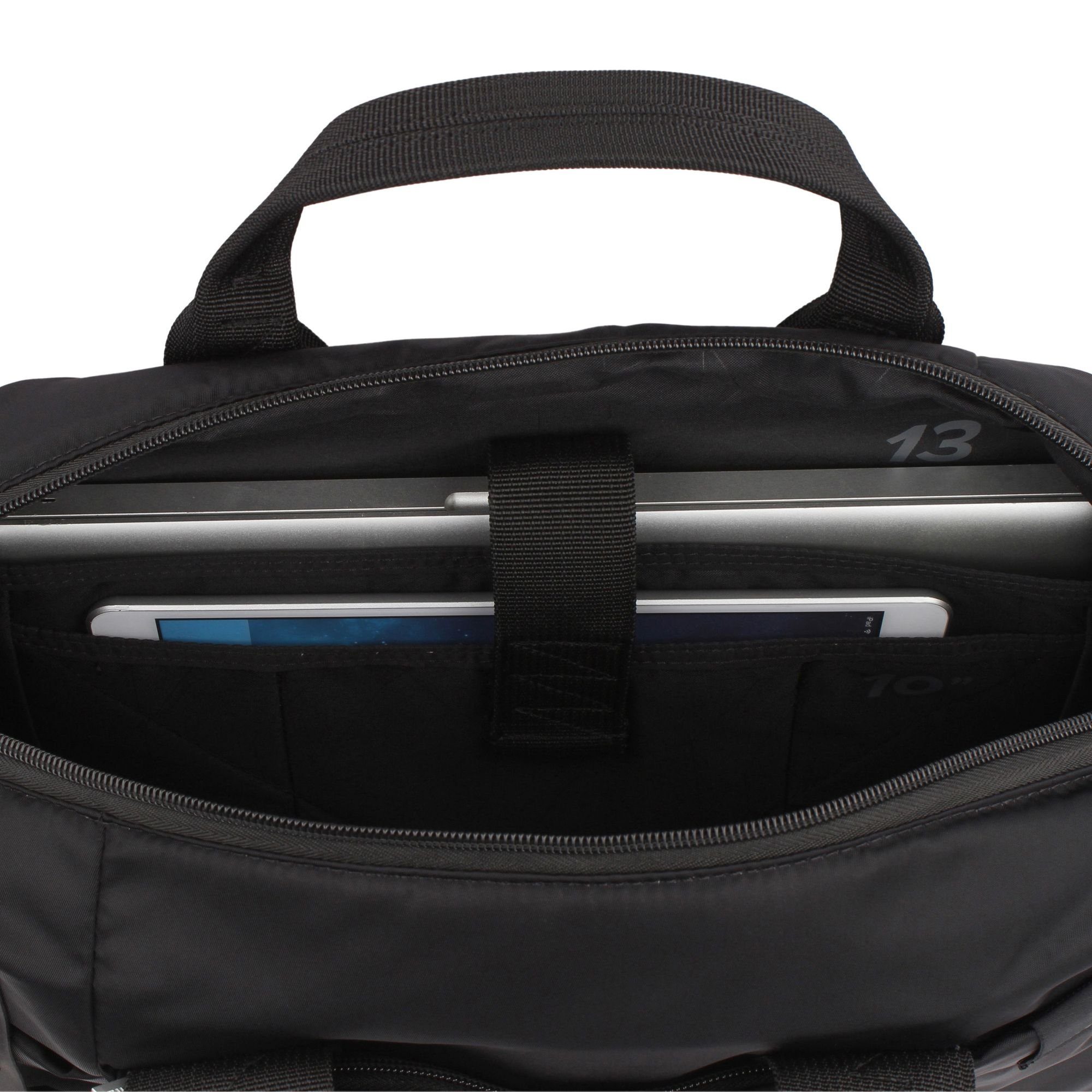 Tucano Laptoptasche Pro 13 Zoll, Schlanke Notebooktasche schwarz für MacBook Tucano Agio 