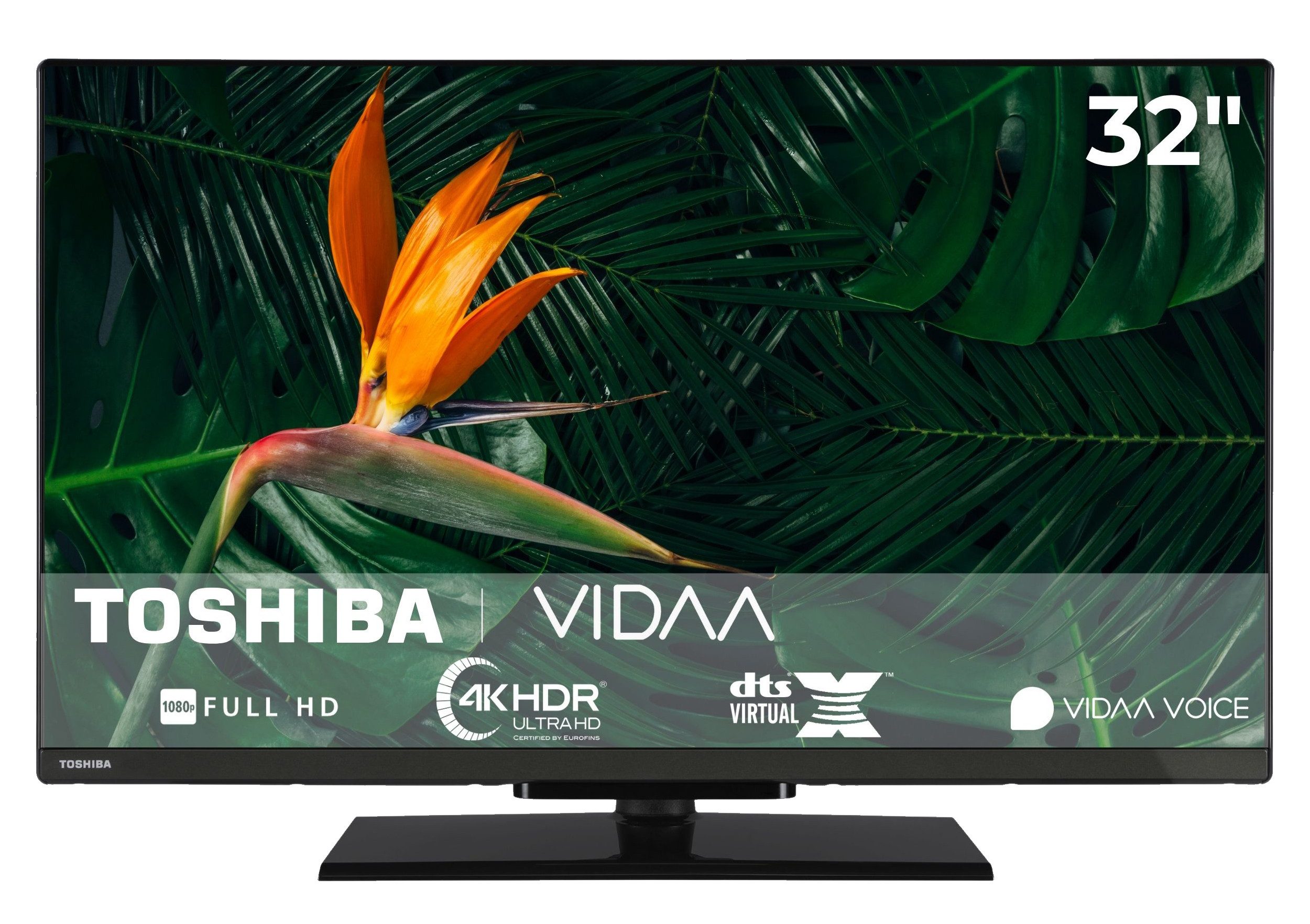 Toshiba 32LV3F63DAZ LCD-LED Телевизоры (80 cm/32 Zoll, Full HD, VIDAA Smart TV, HDR, Triple-Tuner, Bluetooth, Works with Alexa)
