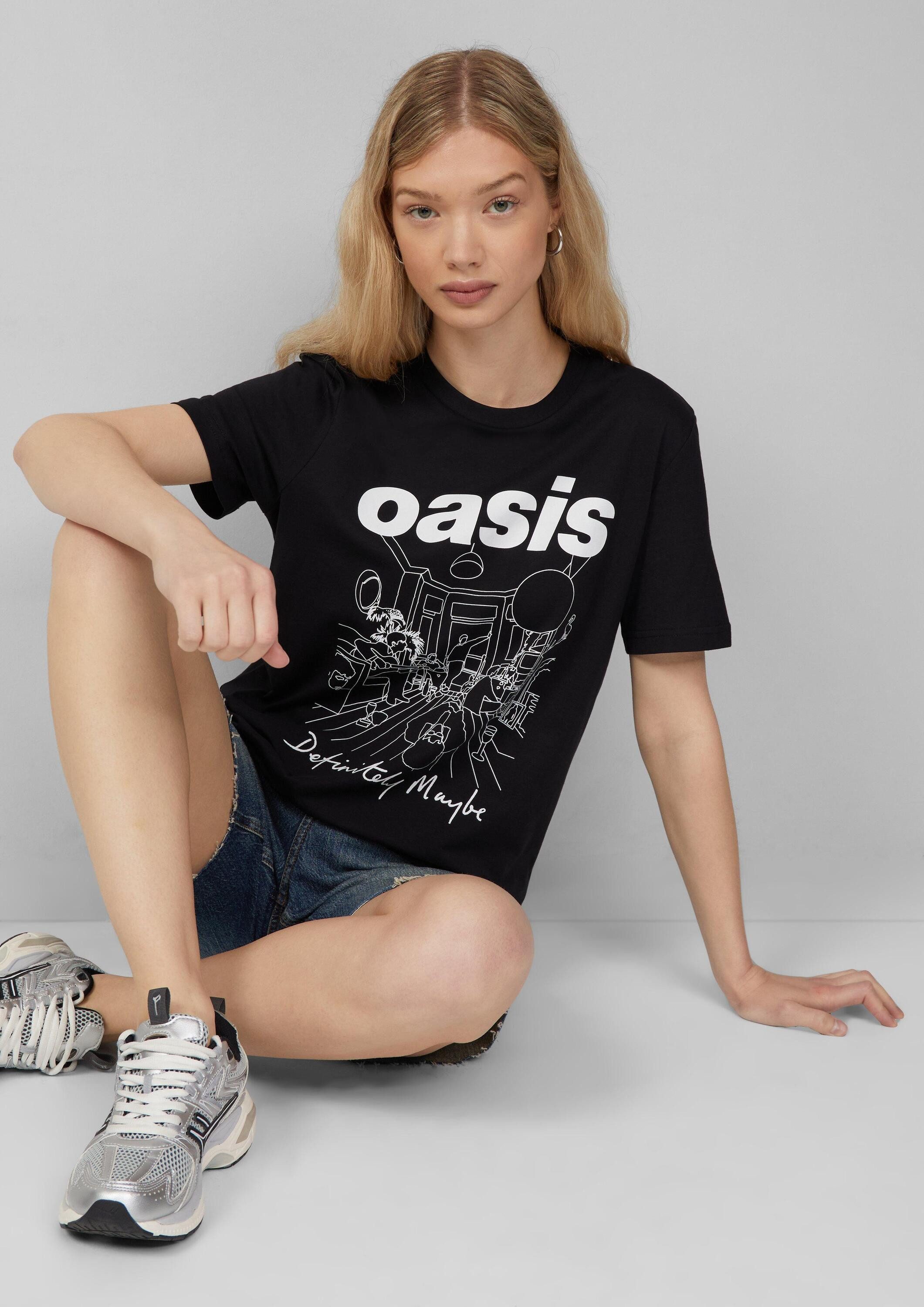 QS Kurzarmshirt T-Shirt Unisex Oasis® Band-Shirt günstig online kaufen