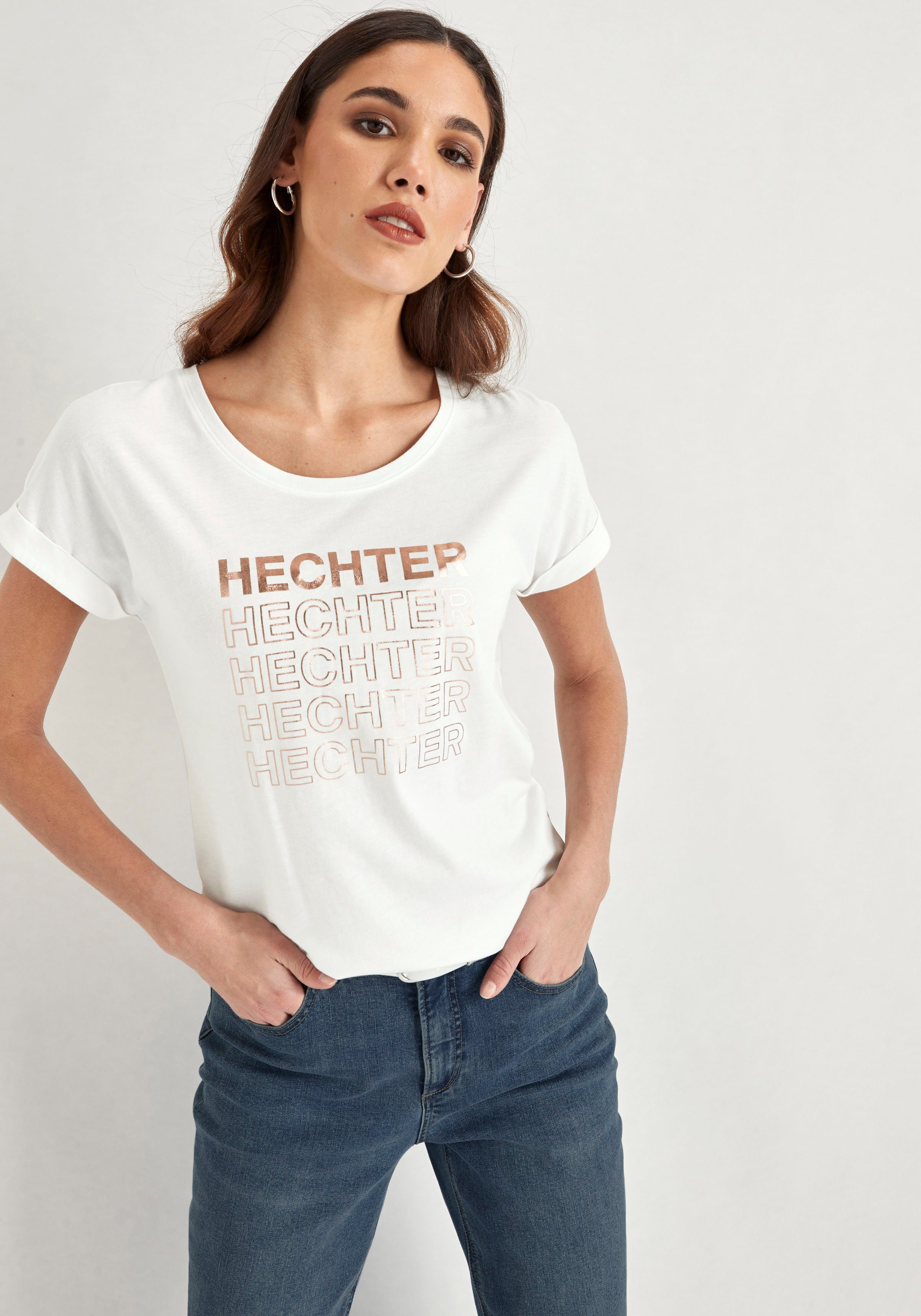 Auch viele Designs! HECHTER PARIS T-Shirt mit Markendruck