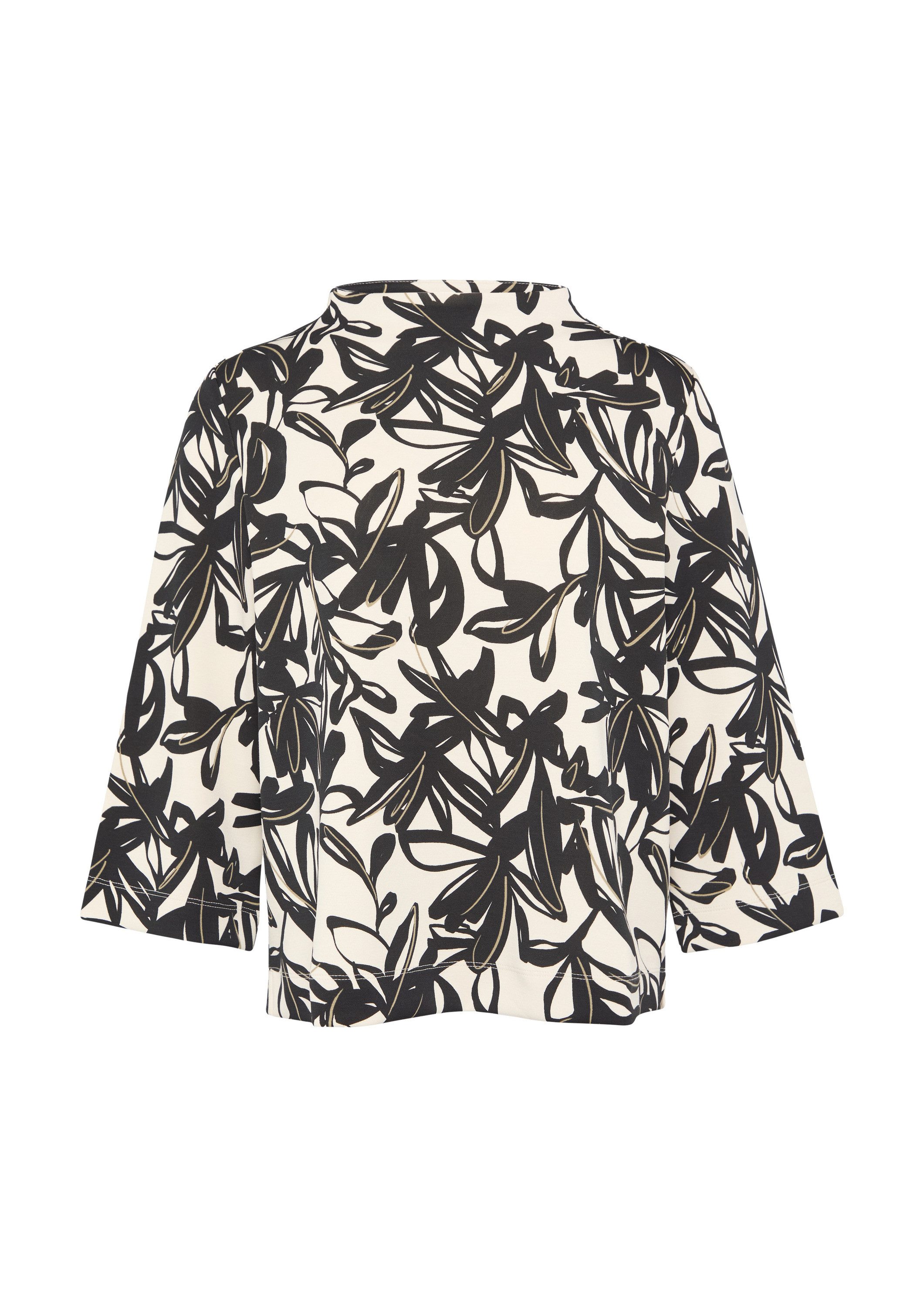 s.Oliver 3/4 Arm-Pullover Sweatshirt Scuba-Shirt im Relaxed Fit günstig online kaufen