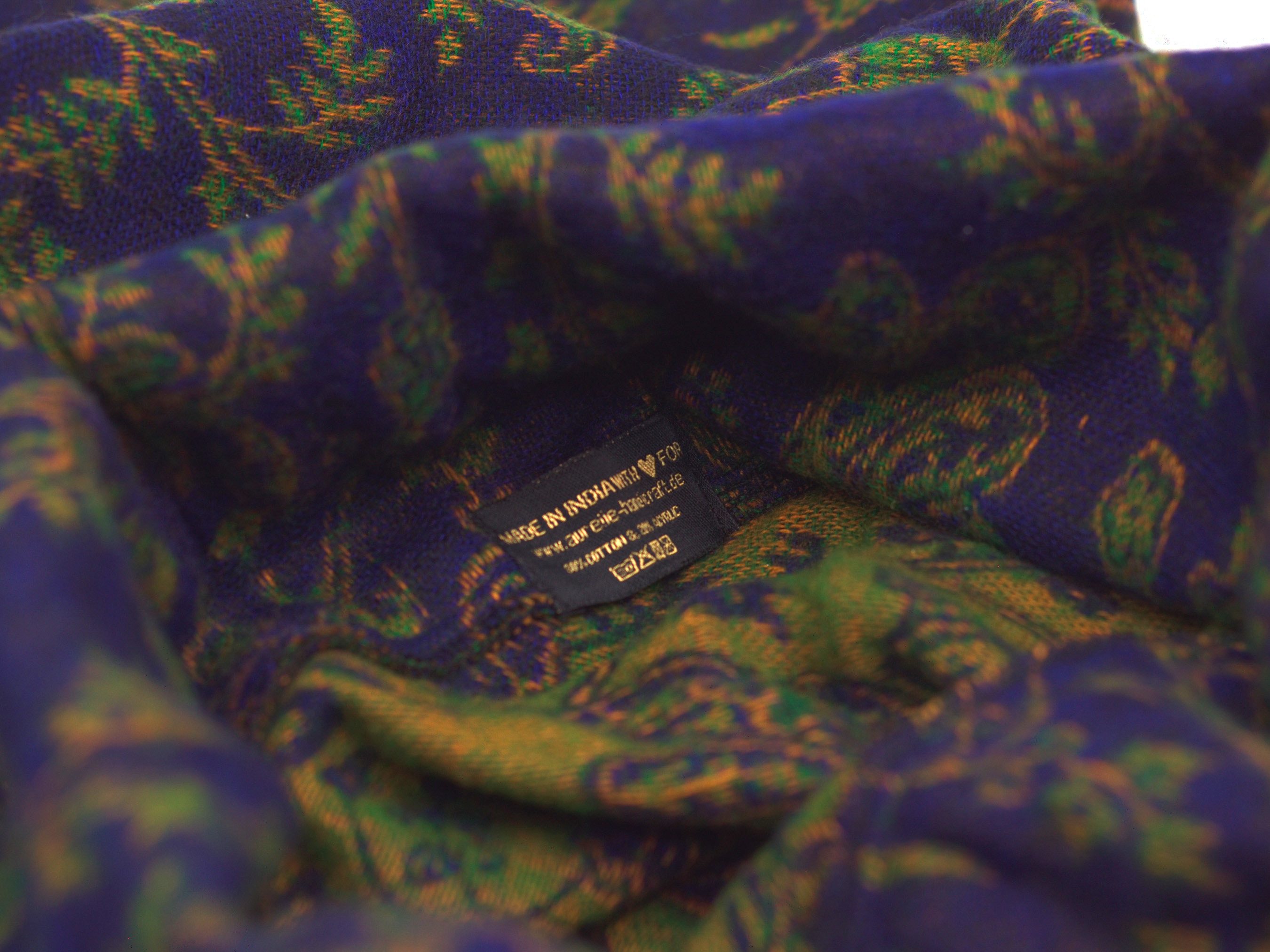 Aurelie Poncho Eleganter Paisley Poncho, für Damen und Herren, mit Stehkragen