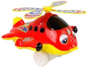 LEAN Toys Spielzeug-Flugzeug Flugzeugschieber Langstockglocke Spielzeug Spaziergang Propeller Zunge