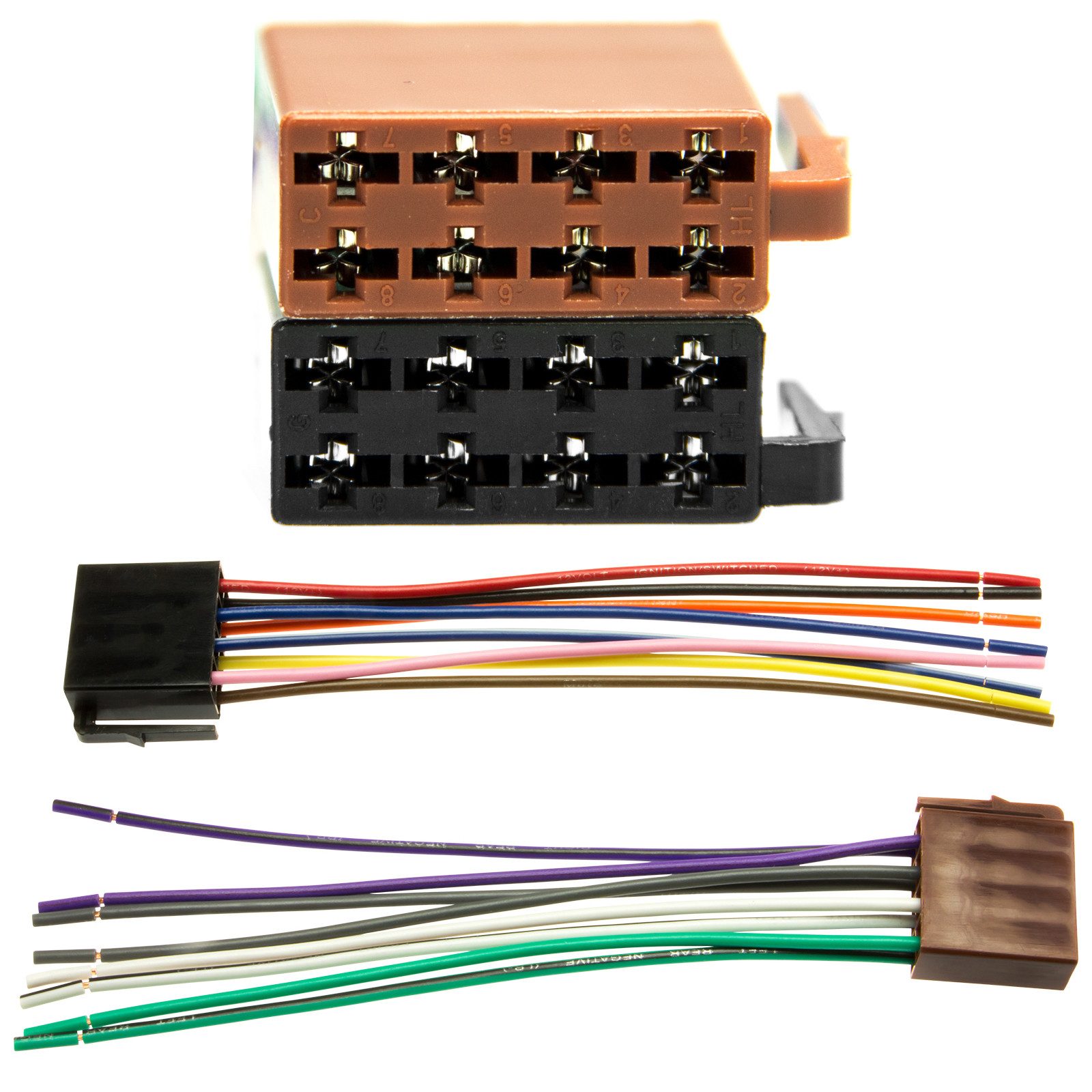 Auto Radio Adapter Kabel Stecker DIN ISO 16 Pin Strom Lautsprecher KFZ-Adapter