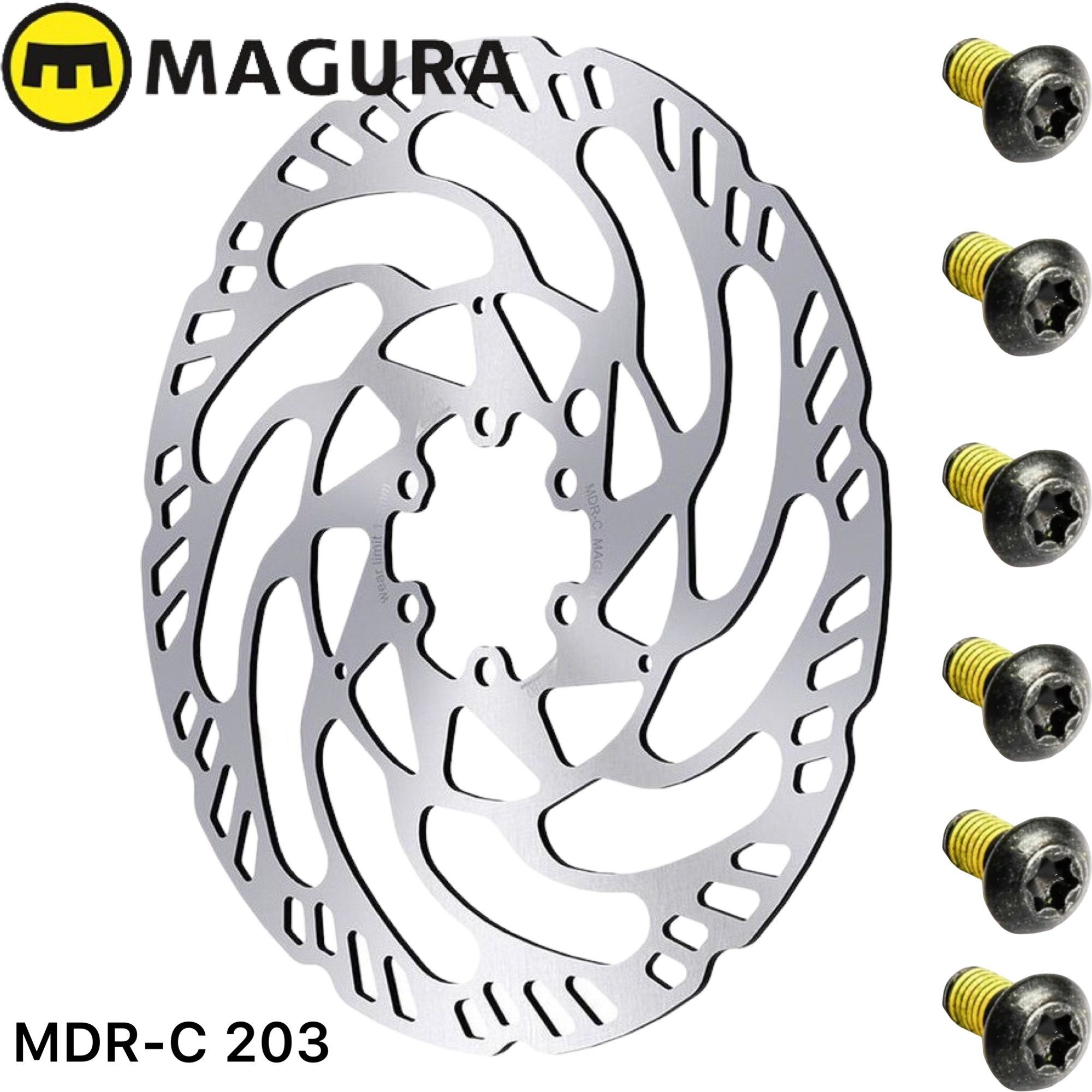 Magura Scheibenbremse Magura Fahrrad MTB E-Bike Bremsscheibe MDR-C 6-Loch 203mm