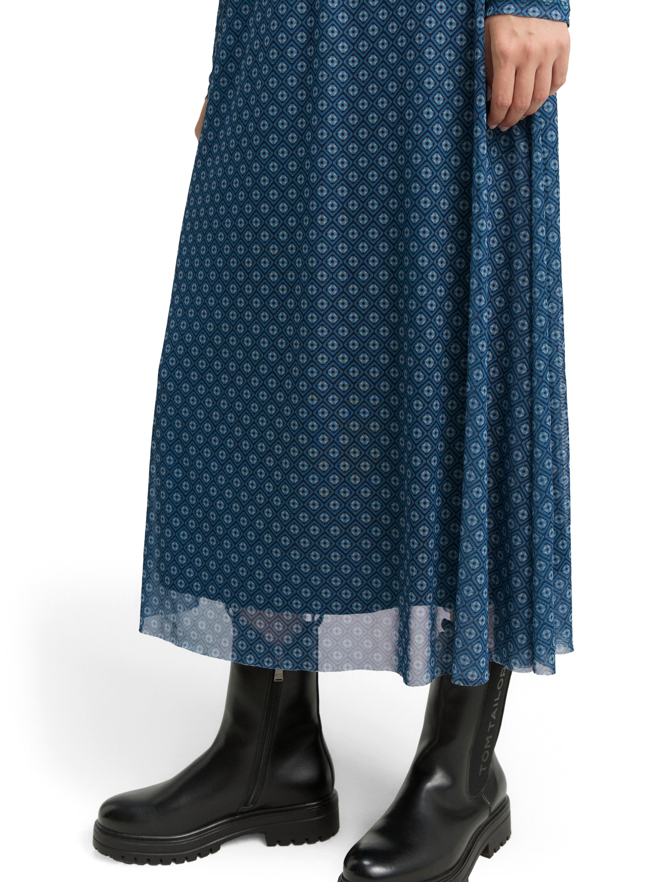 TOM TAILOR Meshkleid Regular midi mit Muster