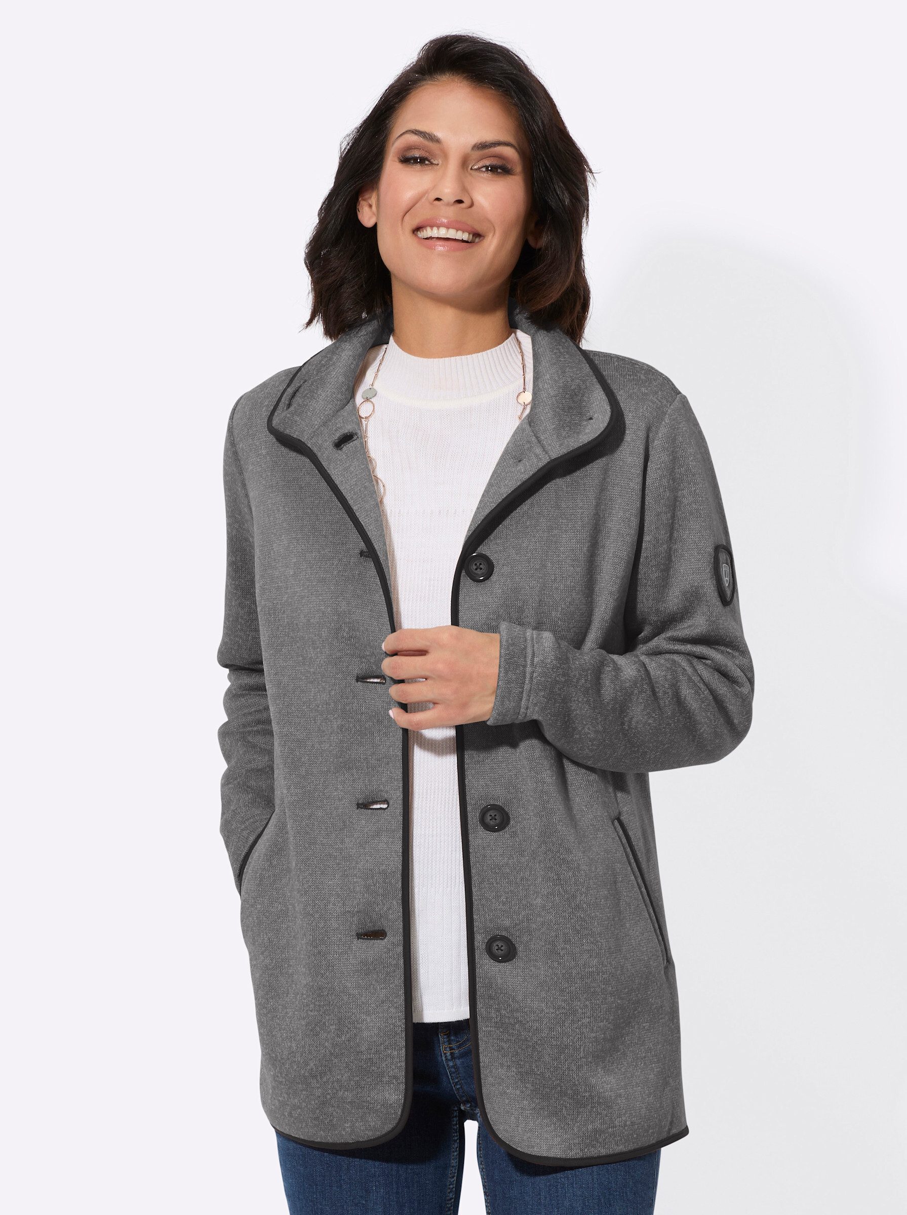 Fleecejacke Fleece-Jacke Langarm