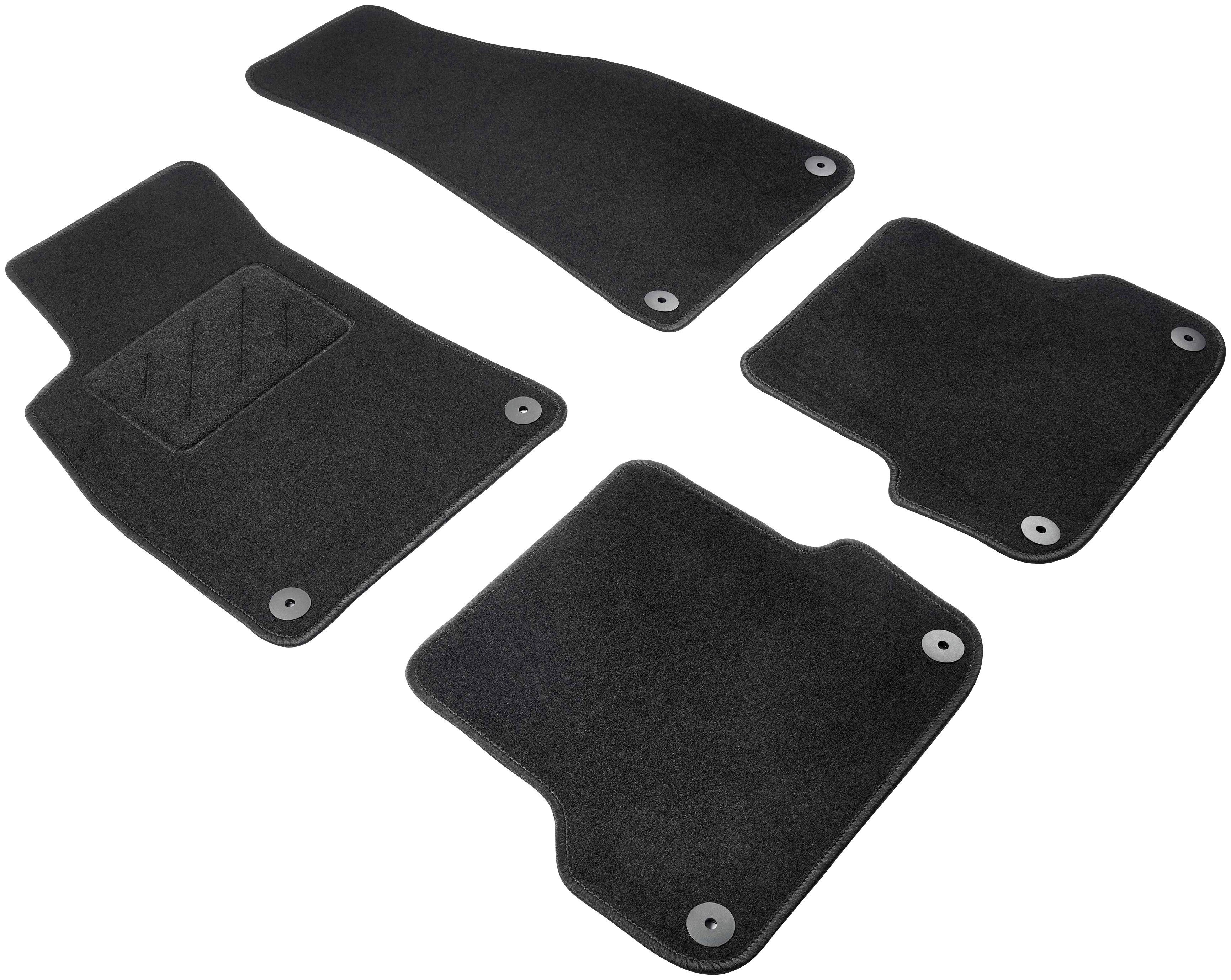 WALSER Passform-Fußmatten Standard (4 St), A4 2000-2005, A4 1994-2001, B6 für Audi B5 B7 A4 2004-2008