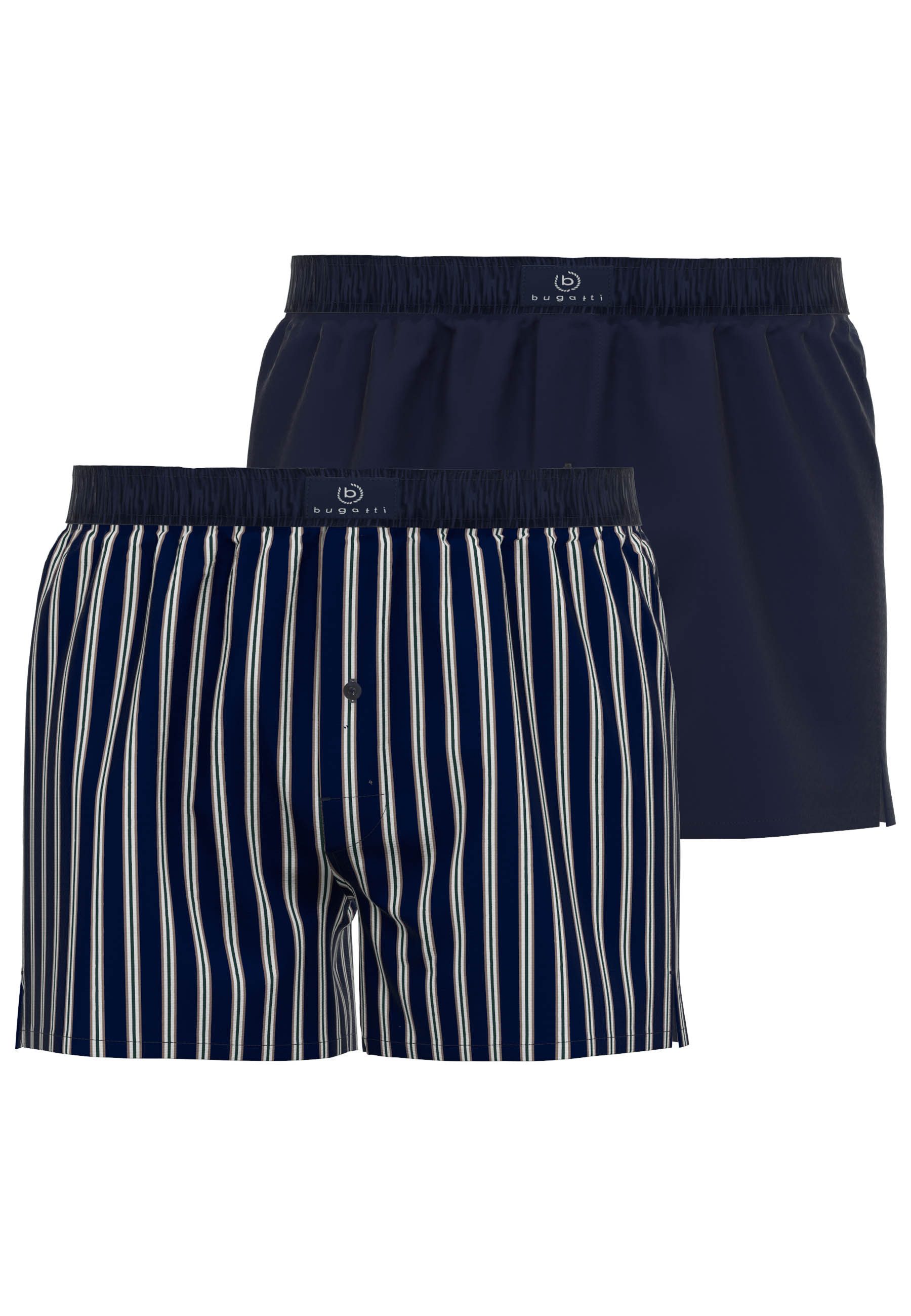 bugatti Boxershorts BUGATTI Herren Boxershort blau bedruckt 2er Pack (2-St) günstig online kaufen