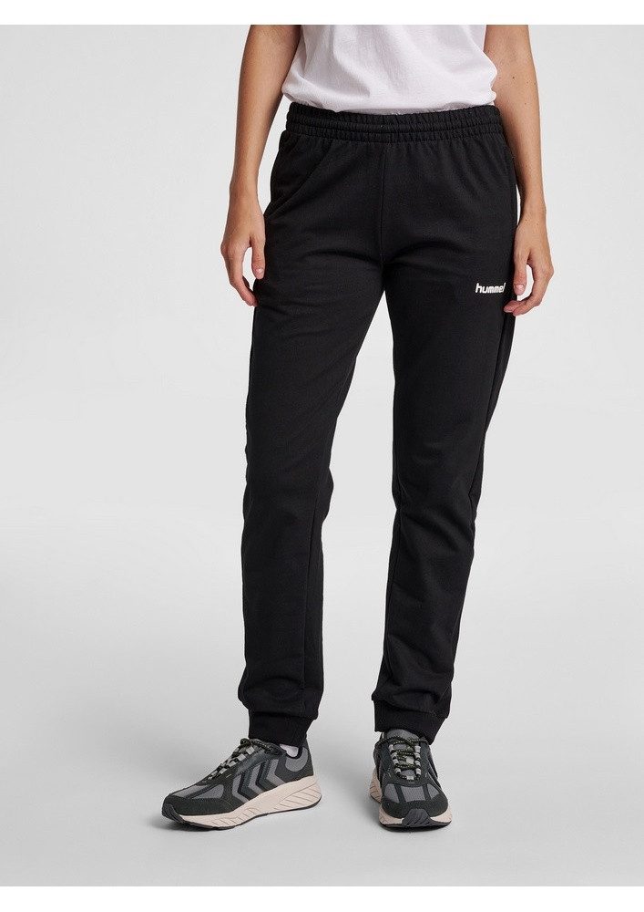 hummel Jogginghose Freizeithose hmlGO Cotton Pant (Baumwolle) lang schwarz günstig online kaufen