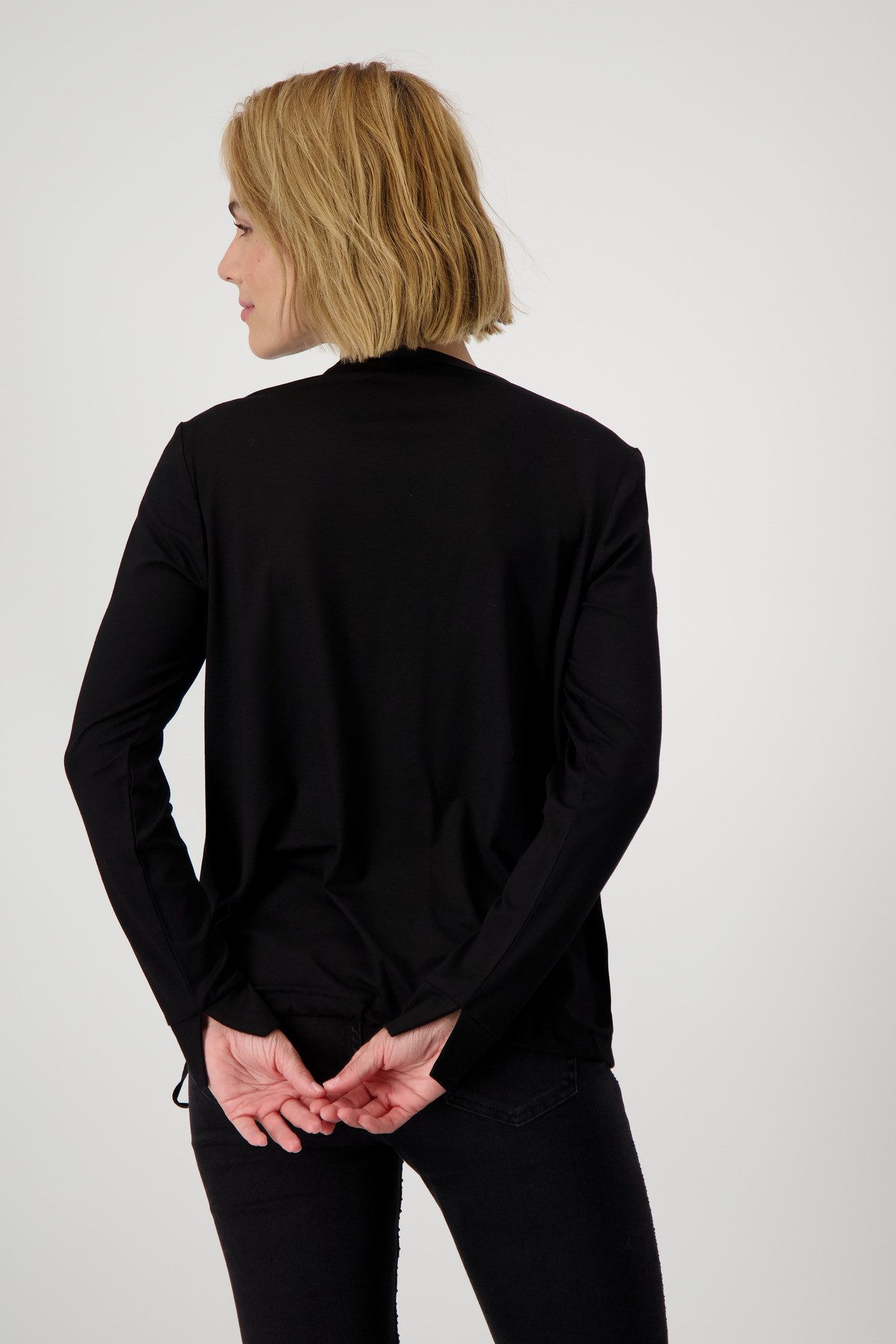 Monari Schlupfbluse mit Glitzerkante am Ausschnitt günstig online kaufen