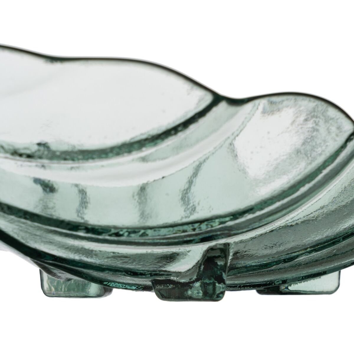 Bigbuy Dekoschale Schale Tischdekoration 46 Glas cm x x 25 grün 12 Recyceltes