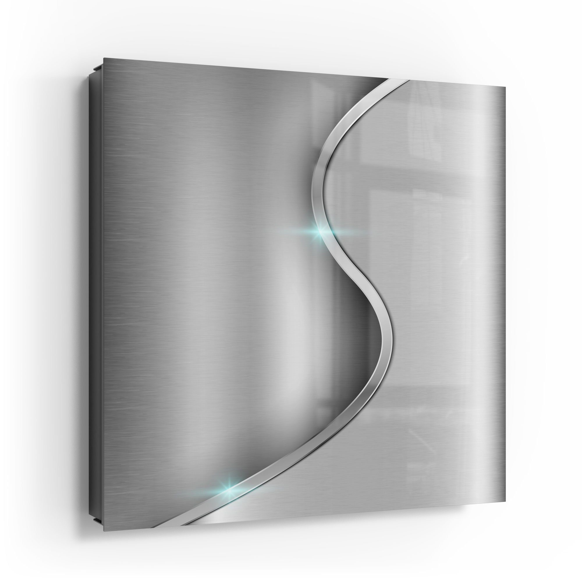 DEQORI Schlüsselkasten 'Polierte Oberfläche', Glas Schlüsselbox modern magnetisch beschreibbar