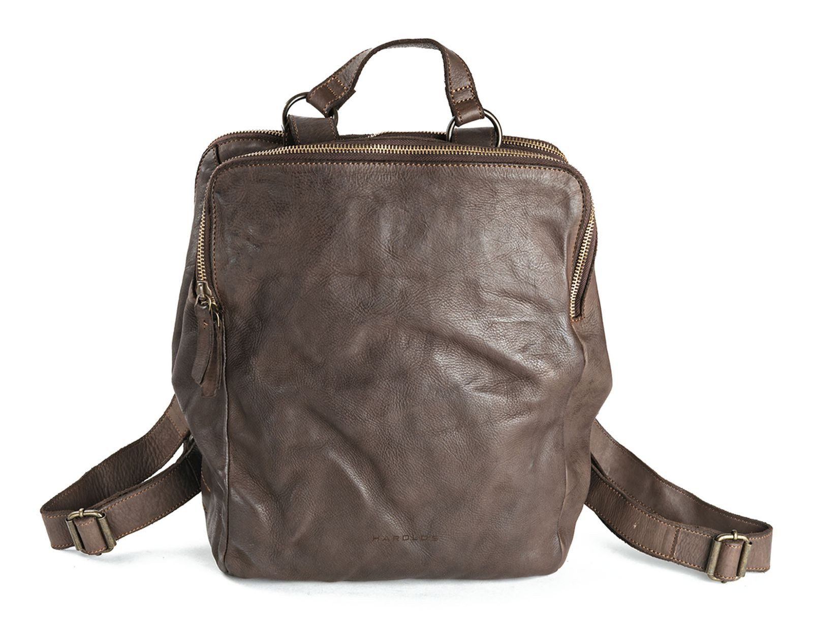 Harold's Rucksack Backpack Triple, aus echtem Rindsleder