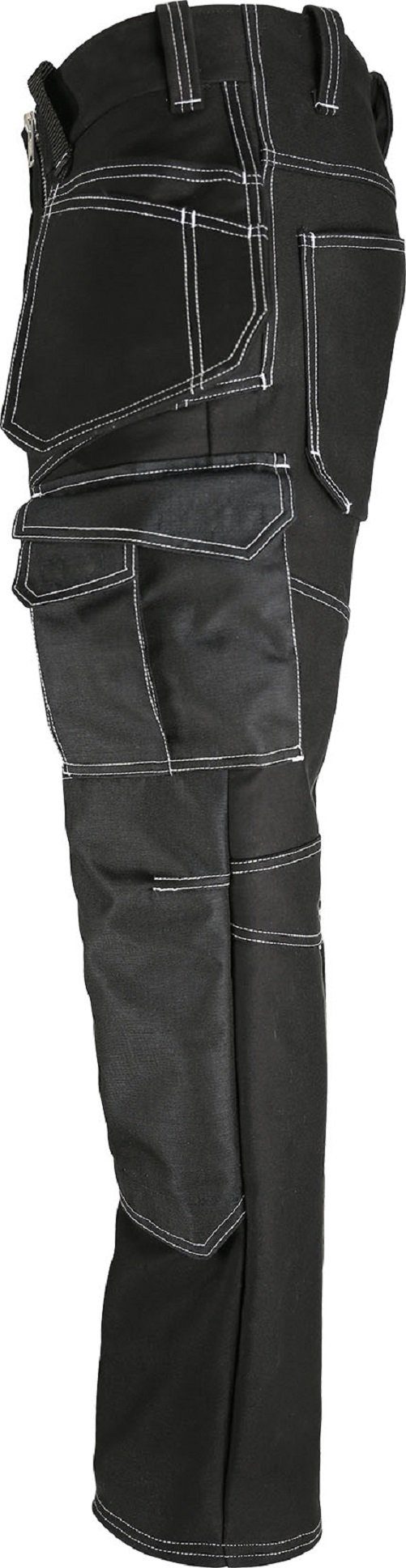 JOB Zunfthose schwarz, Arbeitshose Doppel-Pilot Knietaschen