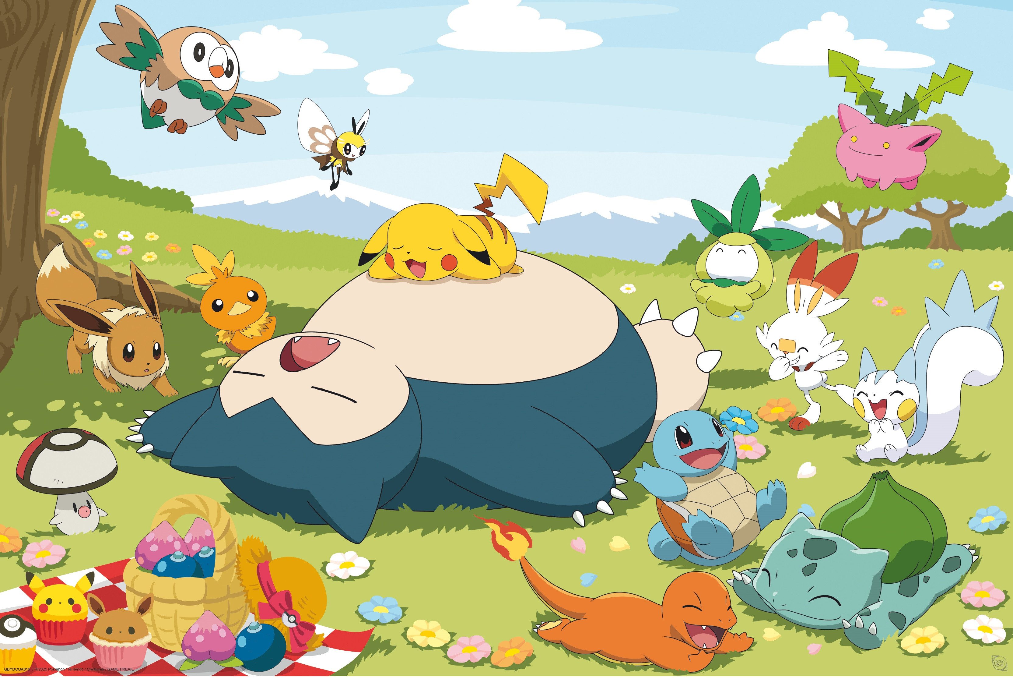 Poster Pokemon - Journée pique-nique - Poster 61x91,5 cm