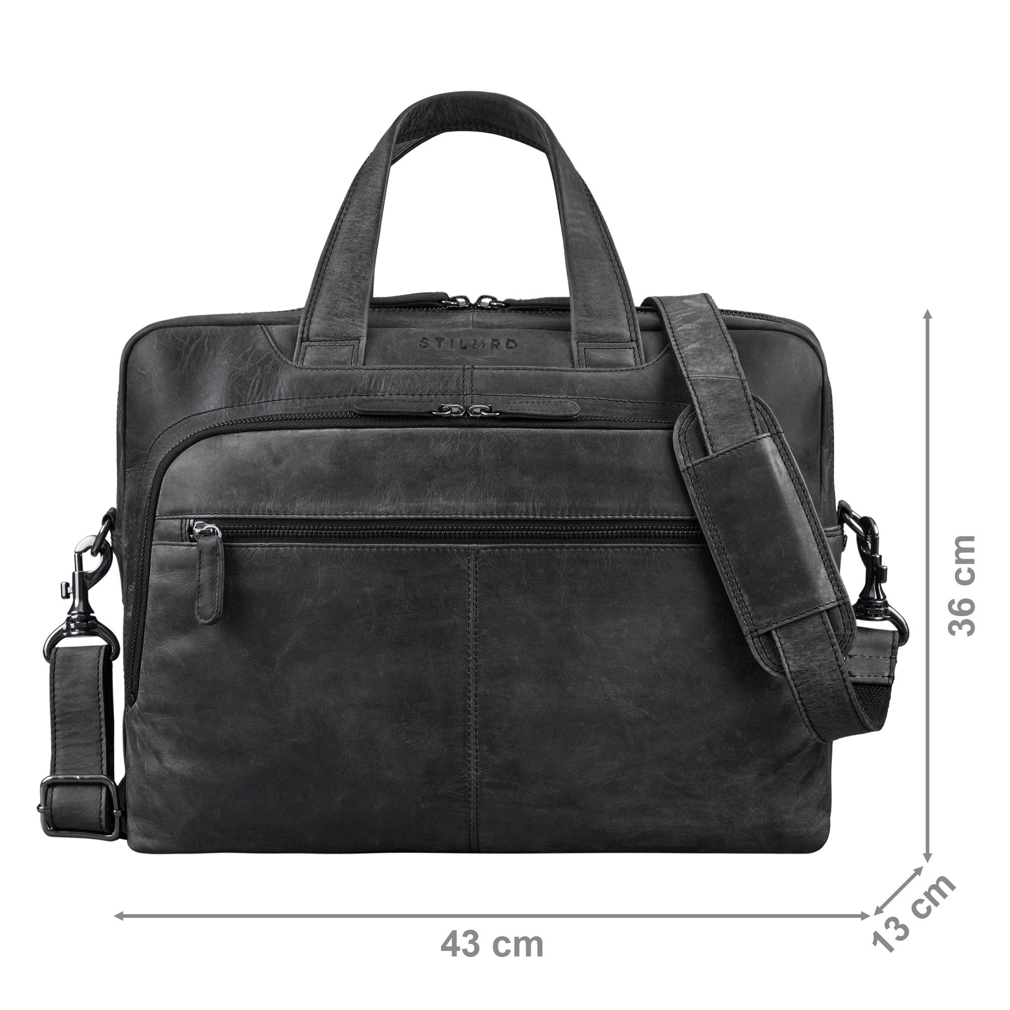 STILORD Laptoptasche "Lias" Umhängetasche Leder groß günstig online kaufen