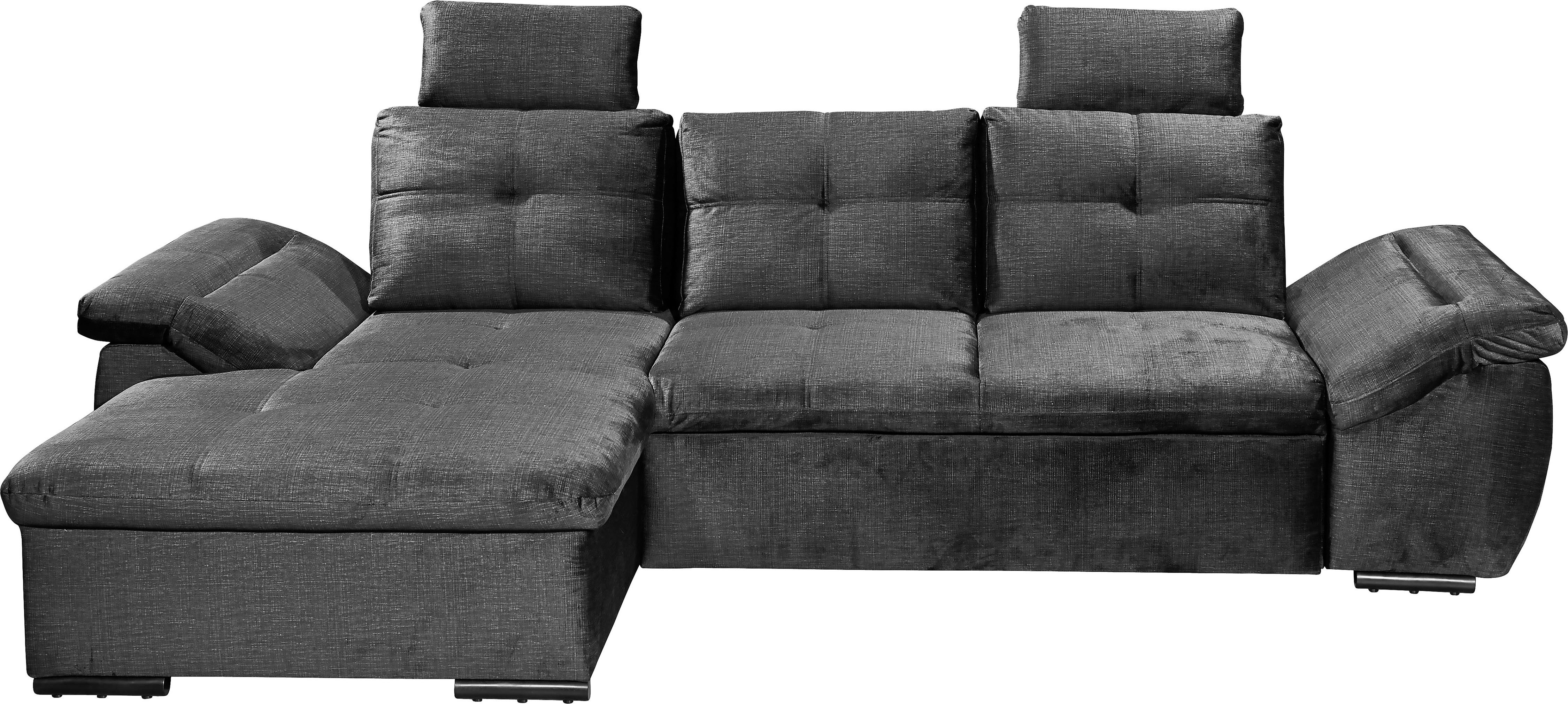 ED EXCITING DESIGN Ecksofa "Alija L-Form", mit Bettfunktion, Armteilverstel günstig online kaufen