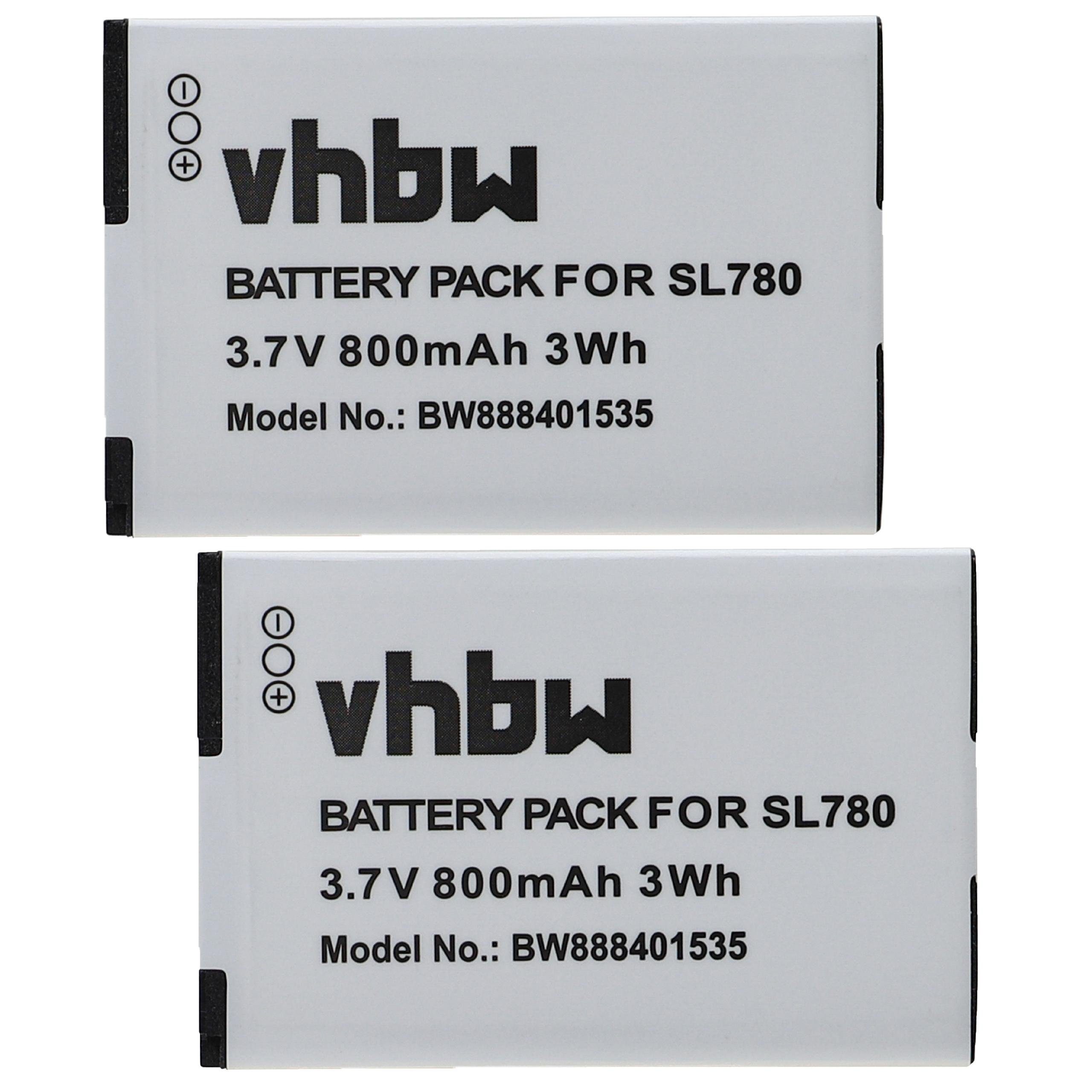 vhbw Akku passend für Siemens Gigaset SL800H Pro, SL78, SL750H Pro, SL750H, Akku Akku Li-Ion 800 mAh (3,7 V, 2 St), Leistungsfähige Austausch-Akkus für Telefon, Festnetz oder schnurloses