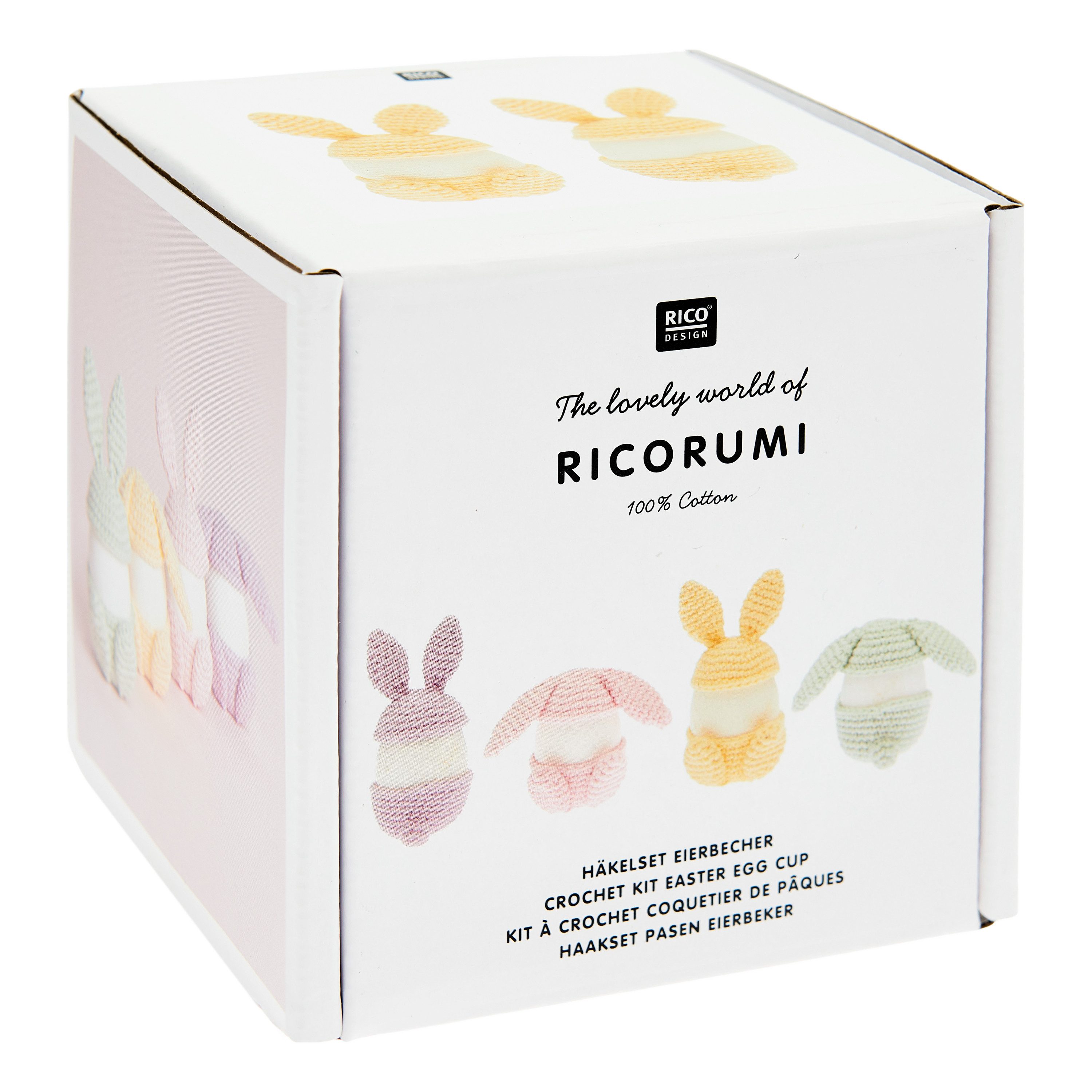 Rico Design Kreativset Ricorumi Häkelset Oster-Eierbecher, (7-tlg), 7 Teile