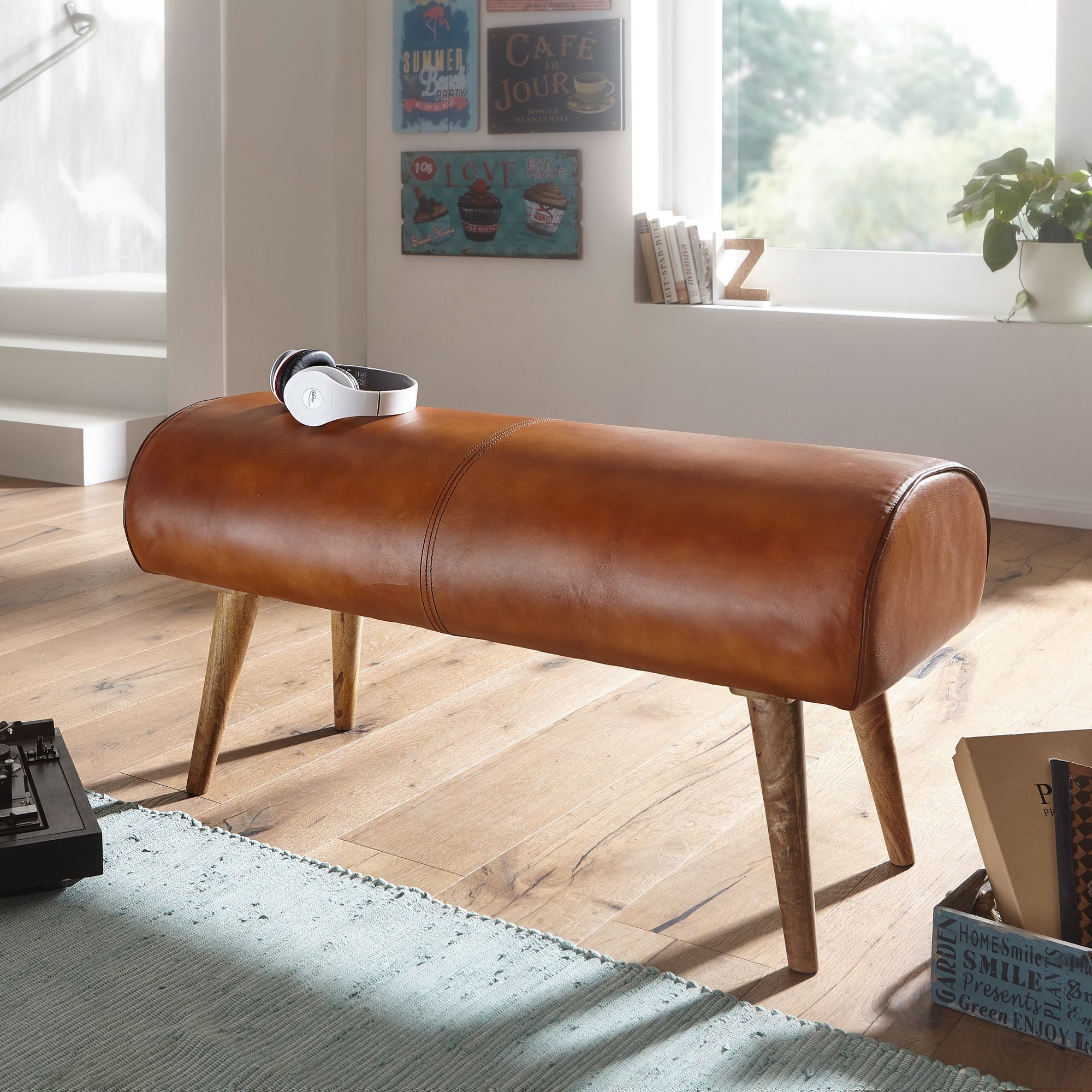 furnicato Bank Sitzbank Braun 100x53x40 cm Vollholz (1-St)
