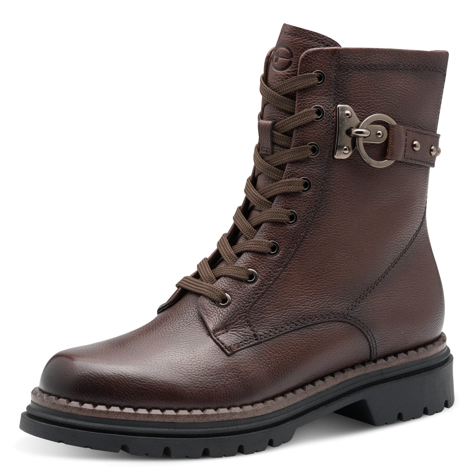 Tamaris Schnürstiefelette, Blockabsatz, Schnürboots mit nietenbesetzem Zier günstig online kaufen