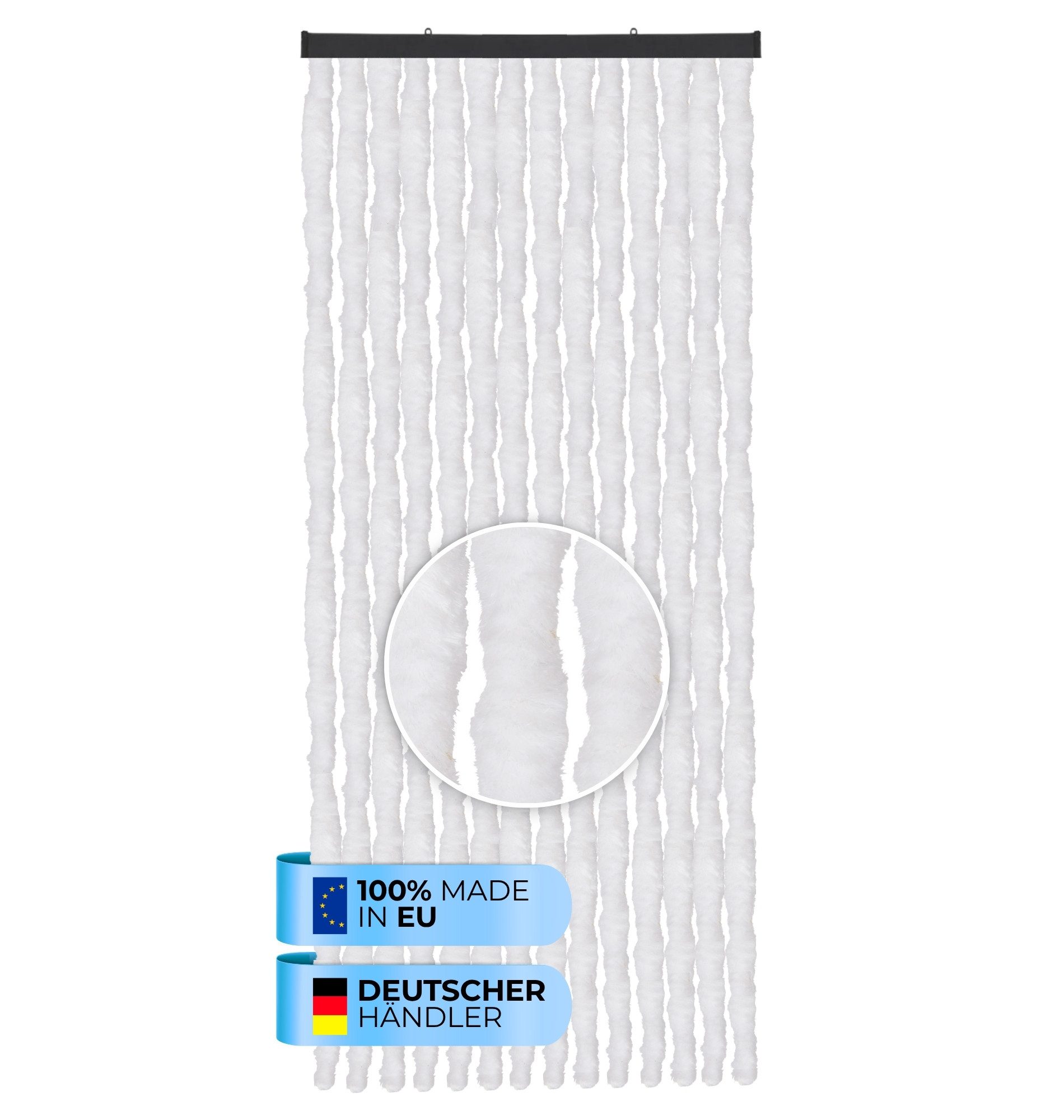 Bestlivings Türvorhang 56x185cm - 160x220cm Insektenschutz Vorhang, blickdicht, Flauschvorhang viele Größen Farben - Outdoor Vorhang
