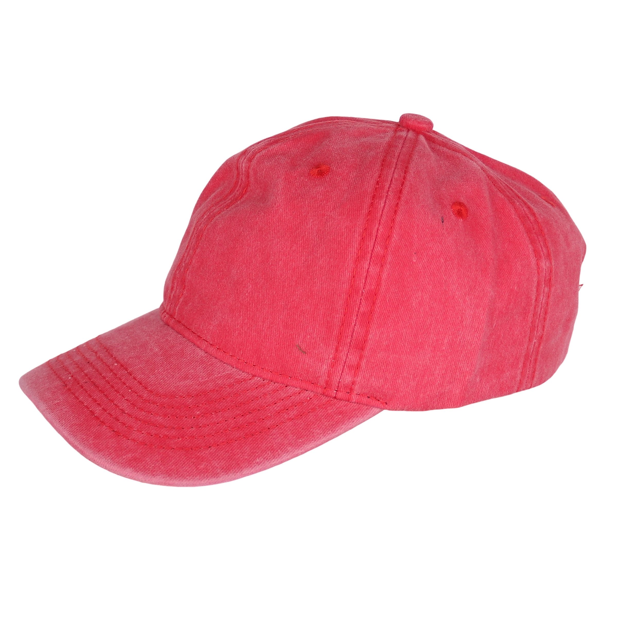 Baseball Cap Vintage in washed Look aus 100% Baumwolle Unifarbe