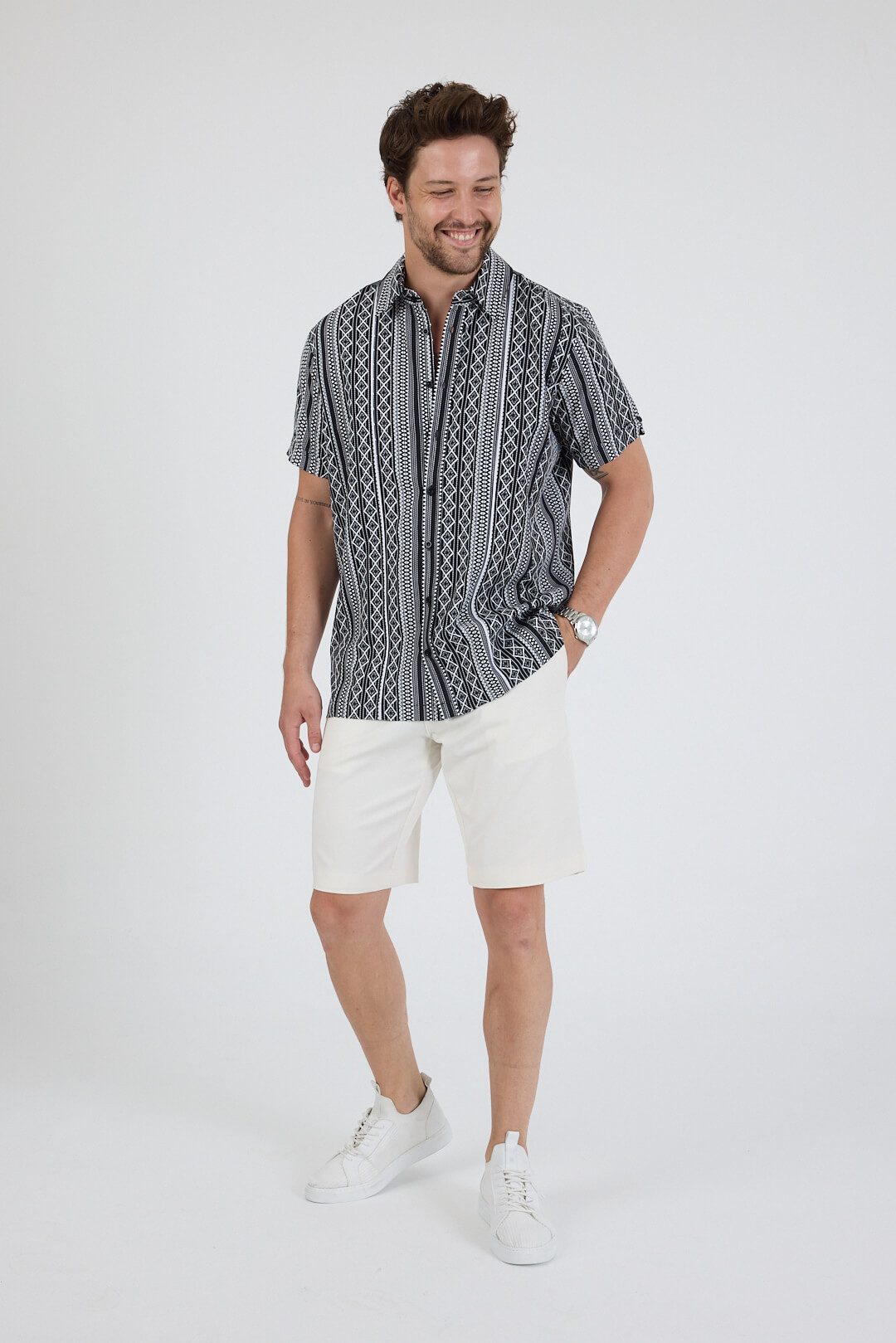 Kurzarmhemd Damenshirt aus Viskose-Polyester